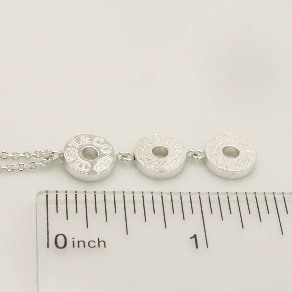 Tiffany & Co. 1837 Triple 3 Circle Pendant Necklace Sterling Silver 925