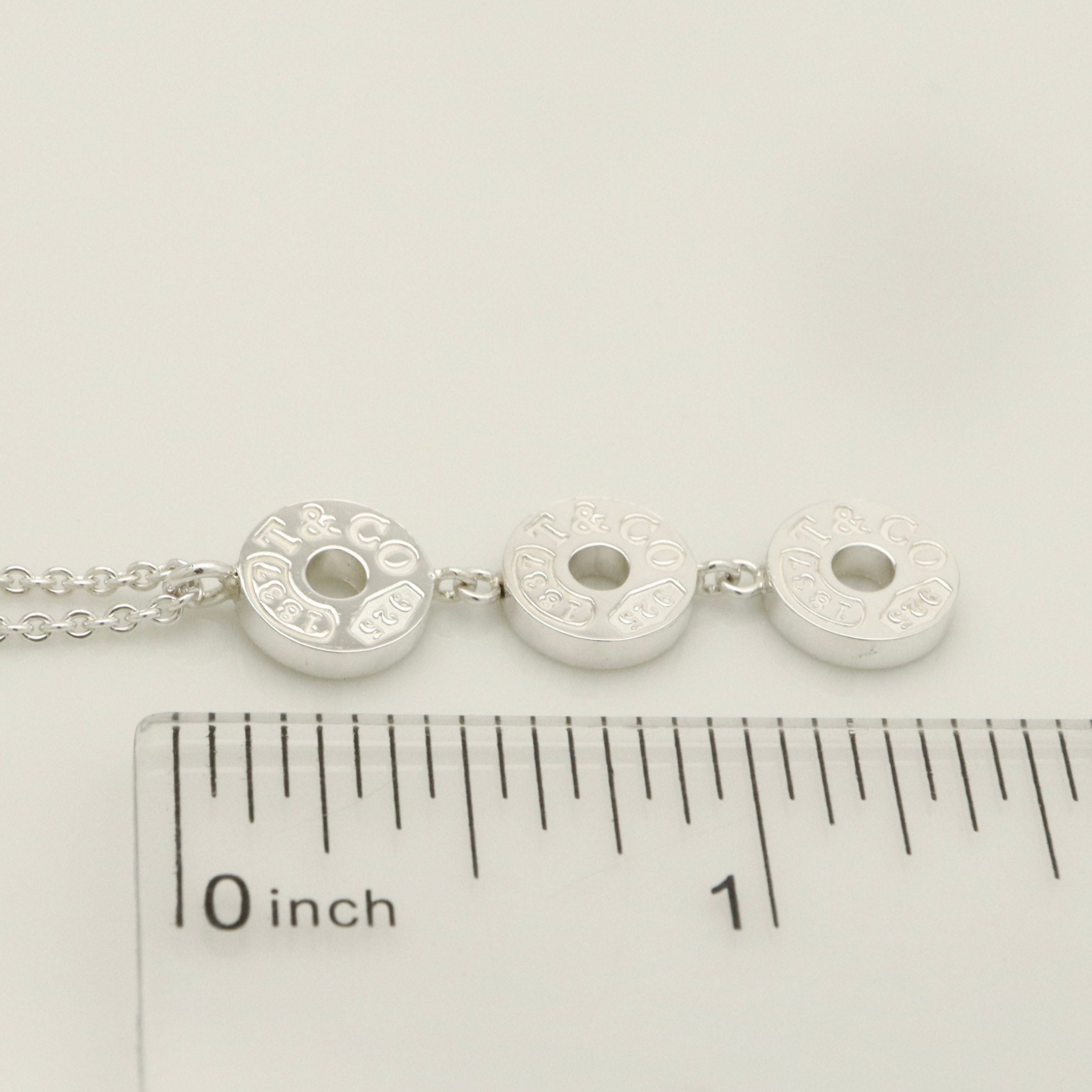 Tiffany & Co. 1837 Triple 3 Circle Pendant Necklace Sterling Silver 925
