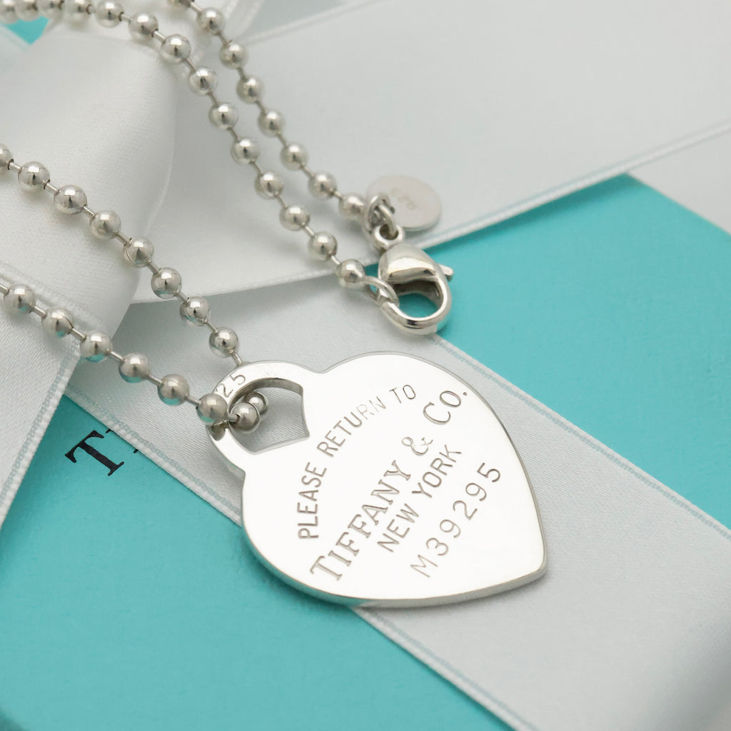 TIFFANY&Co. リターントゥ ティファニー ハート タグ ボール チェーン ネックレス AG925