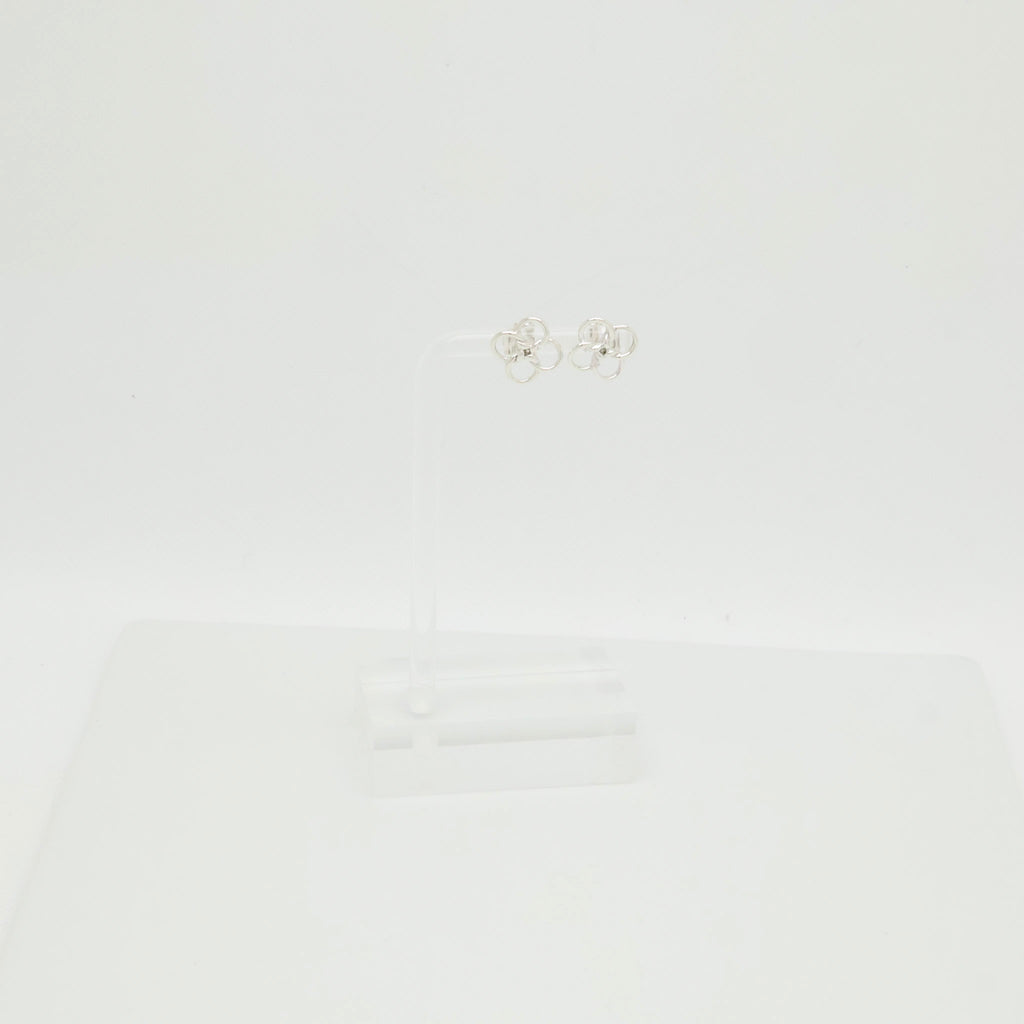 Tiffany & Co. Quadrifoglio Four Leaf Clover Stud Earrings Sterling Silver 925