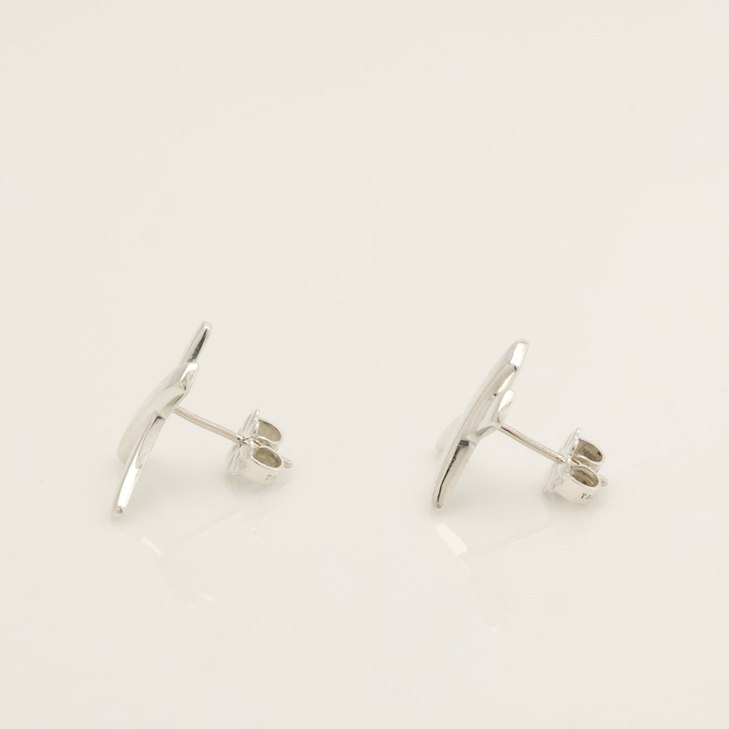 Tiffany & Co. Picasso X Kiss Cross Stud Earrings Sterling Silver 925 