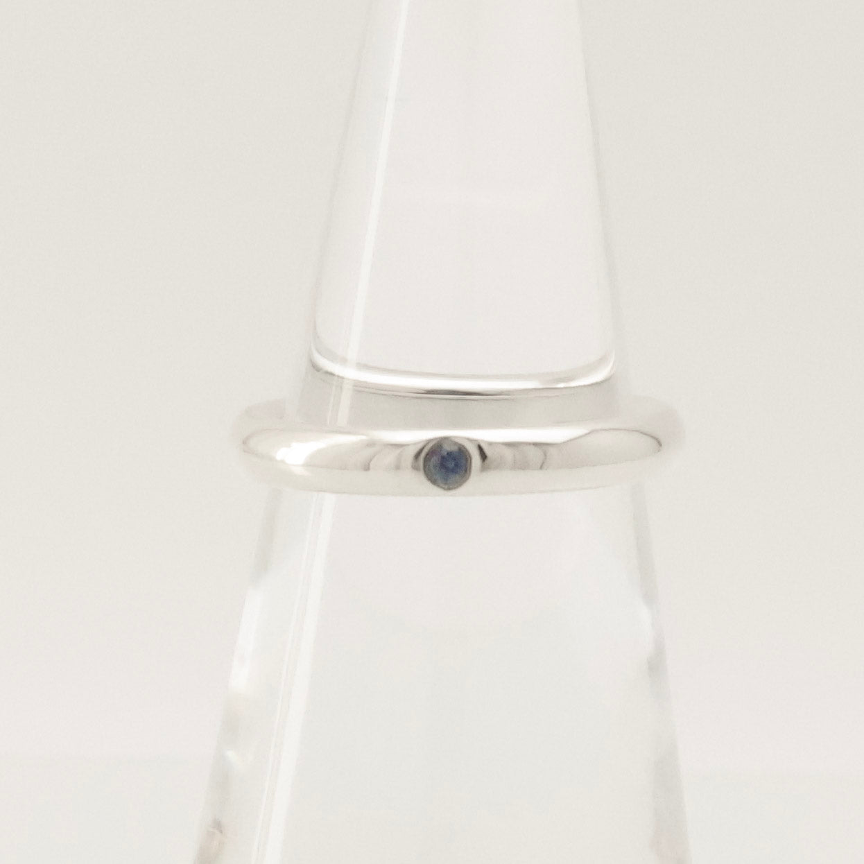 Tiffany & Co. Sapphire Stacking Band Ring Size 4.25-4.5 Sterling Silver 925