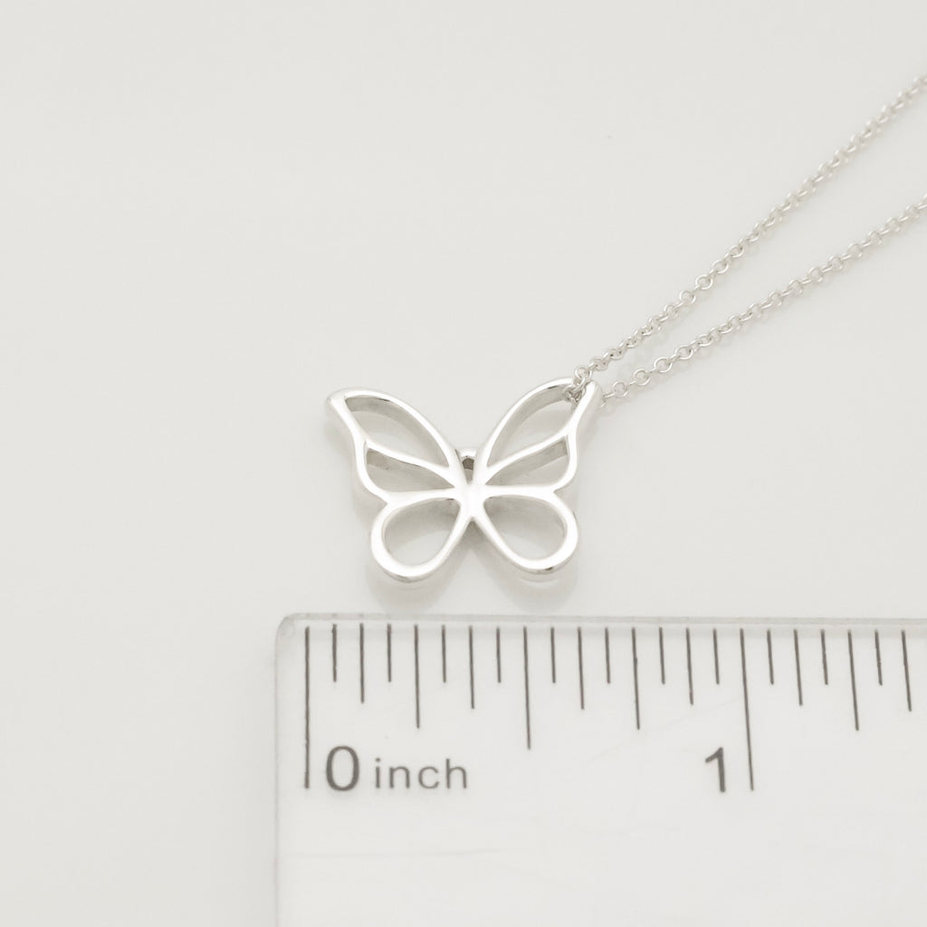 Tiffany & Co. Large Butterfly Necklace Pendant  Sterling Silver 925