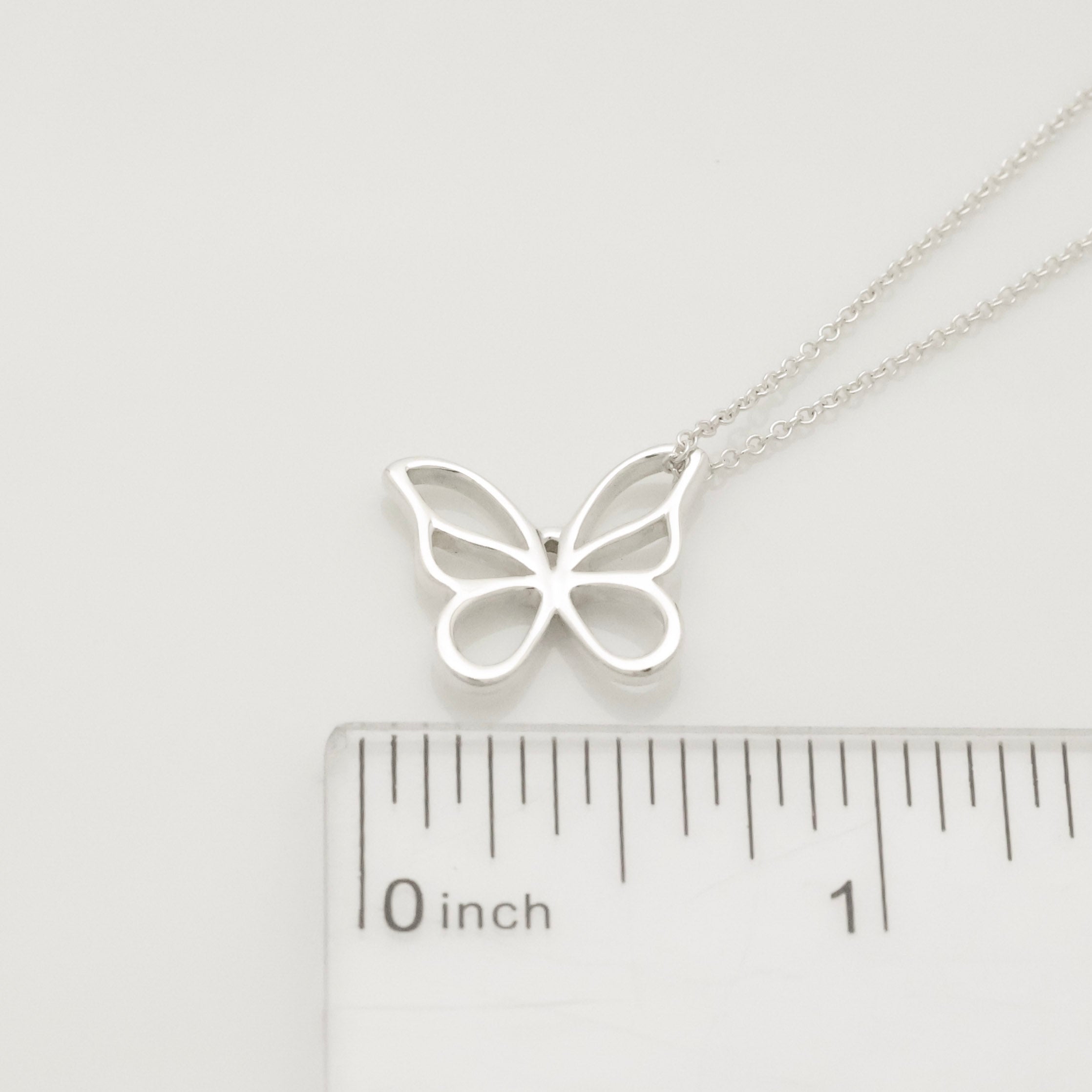 Tiffany & Co. Large Butterfly Necklace Pendant  Sterling Silver 925
