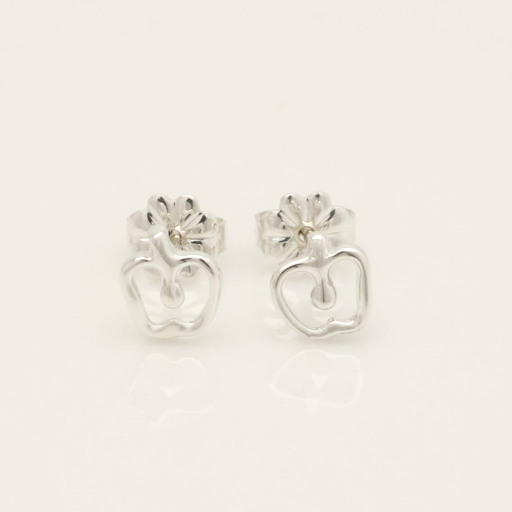 Tiffany & Co. Elsa Peretti Mini Apple Stud Earrings Sterling Silver 925