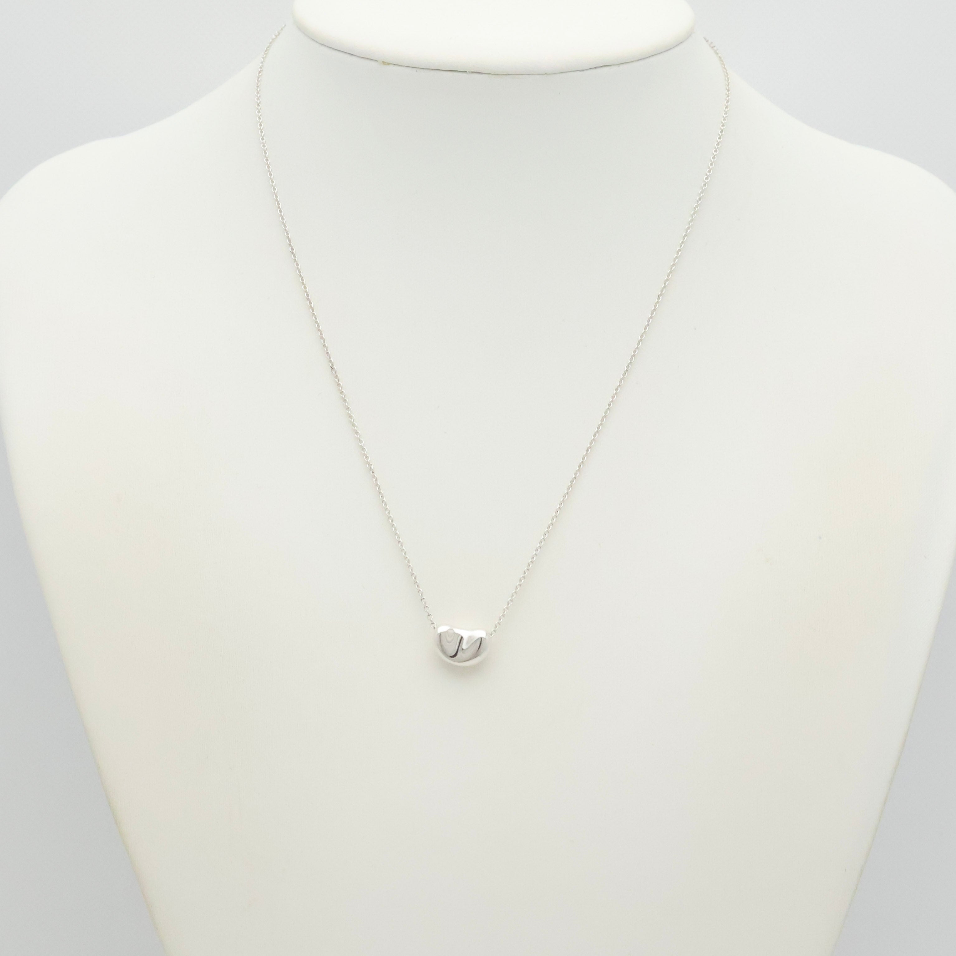  Tiffany & Co. Peretti Mini  Bean Necklace  Sterling Silver 925 