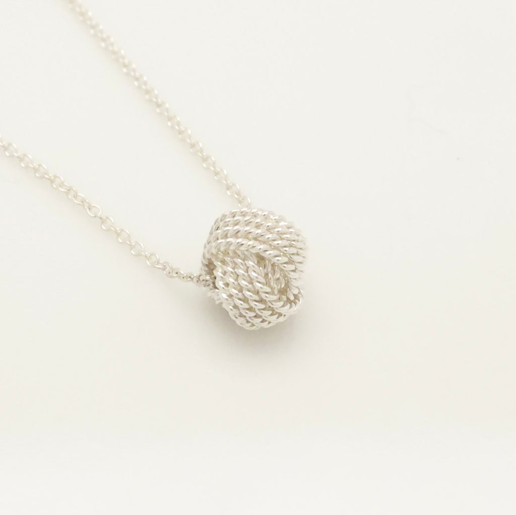 Tiffany & Co. Somerset Twist Knot Mesh Necklace Sterling Silver 925