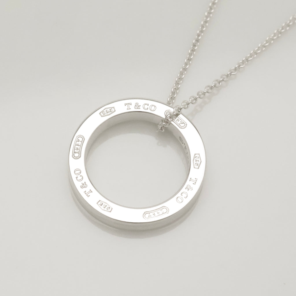 Tiffany & Co. Round Circle Pendant Necklace Sterling Silver 925