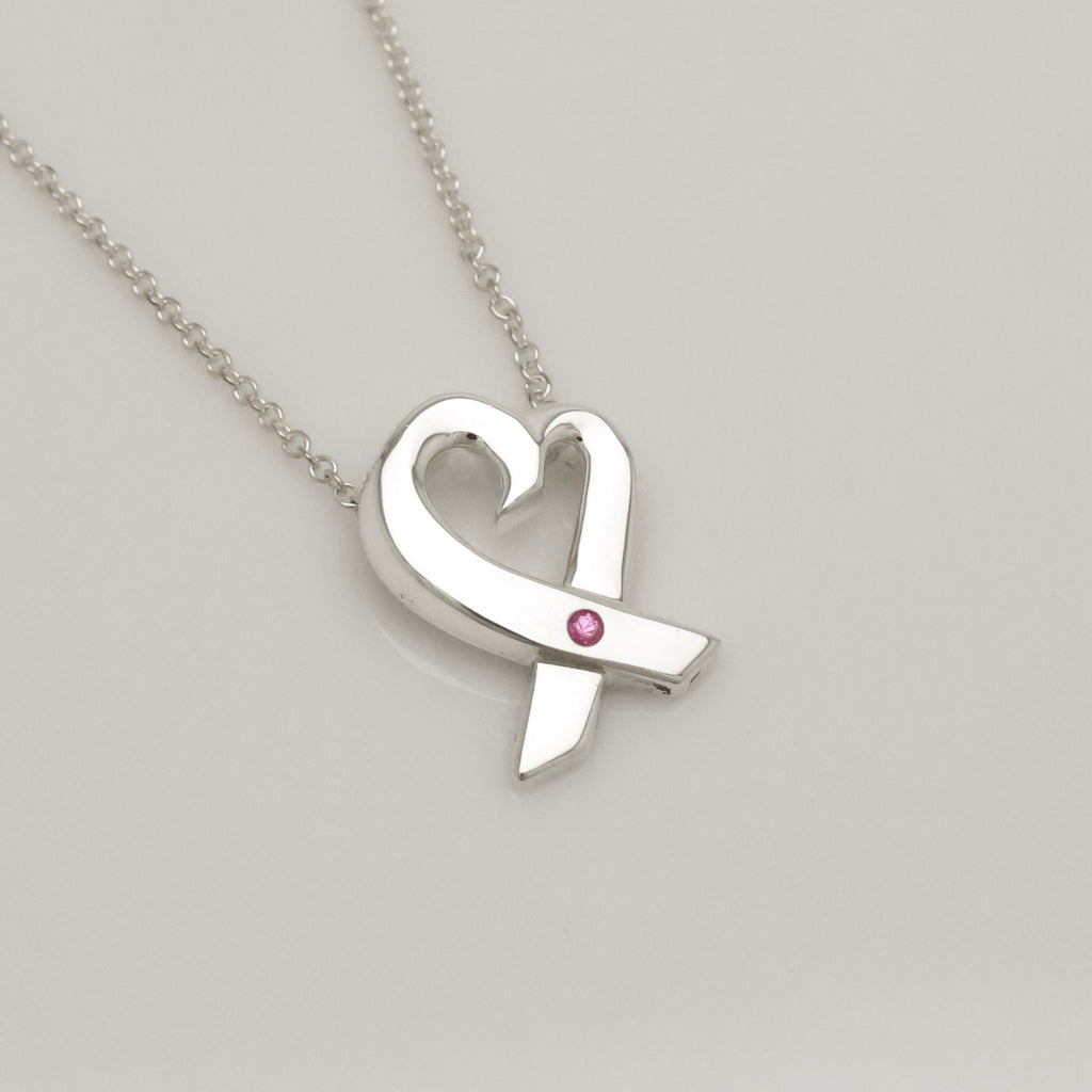 TIFFANY&Co. ラビング ハート 1P ピンクサファイア パロマピカソ ネックレス AG925