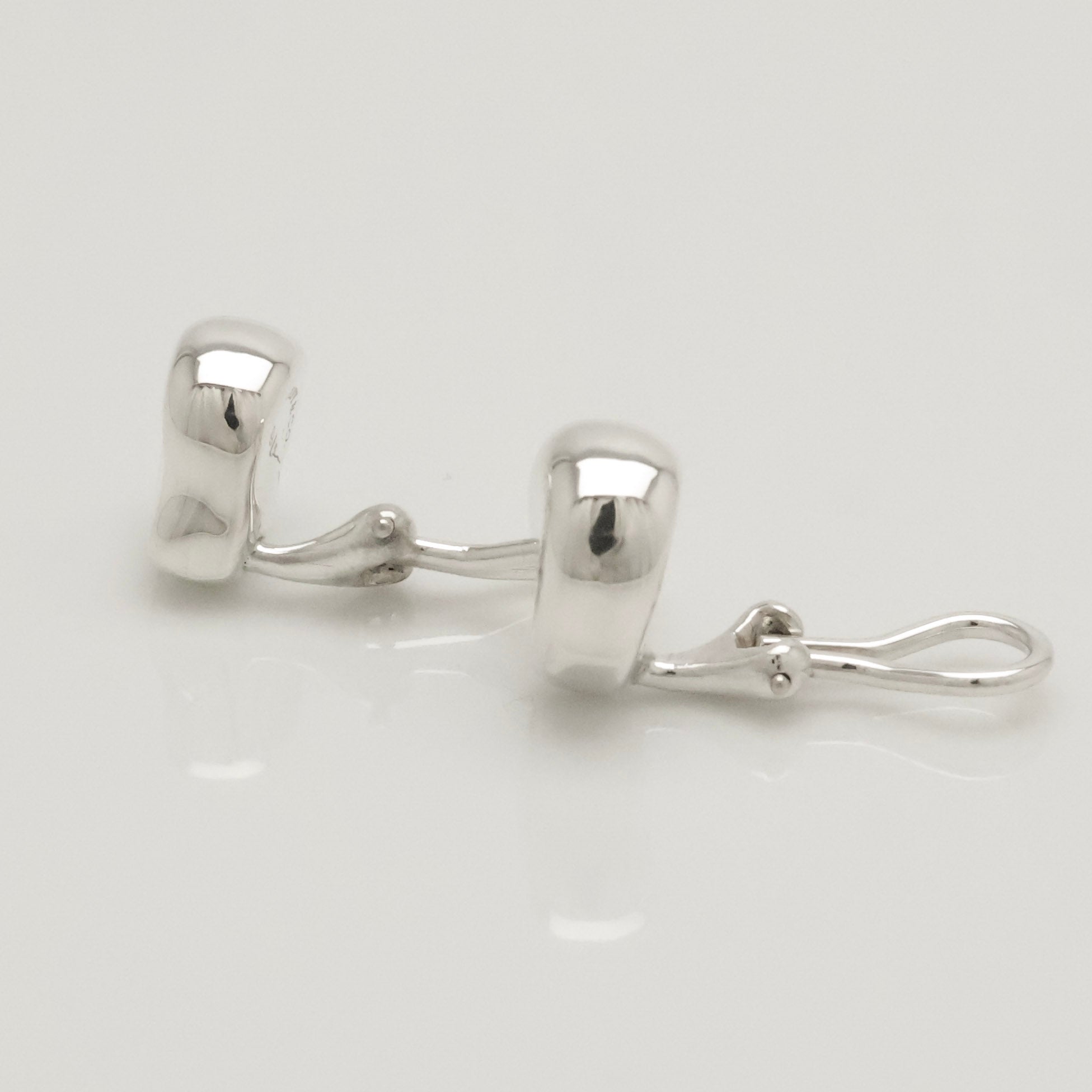 Tiffany & Co. Elsa Peretti Nugget Clip-On Earrings Sterling Silver 925 