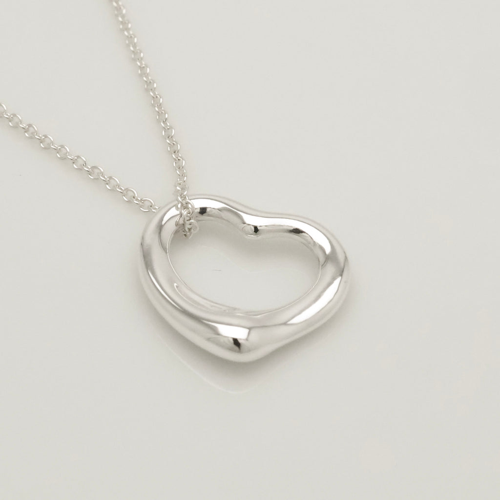 TIFFANY&Co. オープンハート 15mm エルサペレッティ ネックレス AG925
