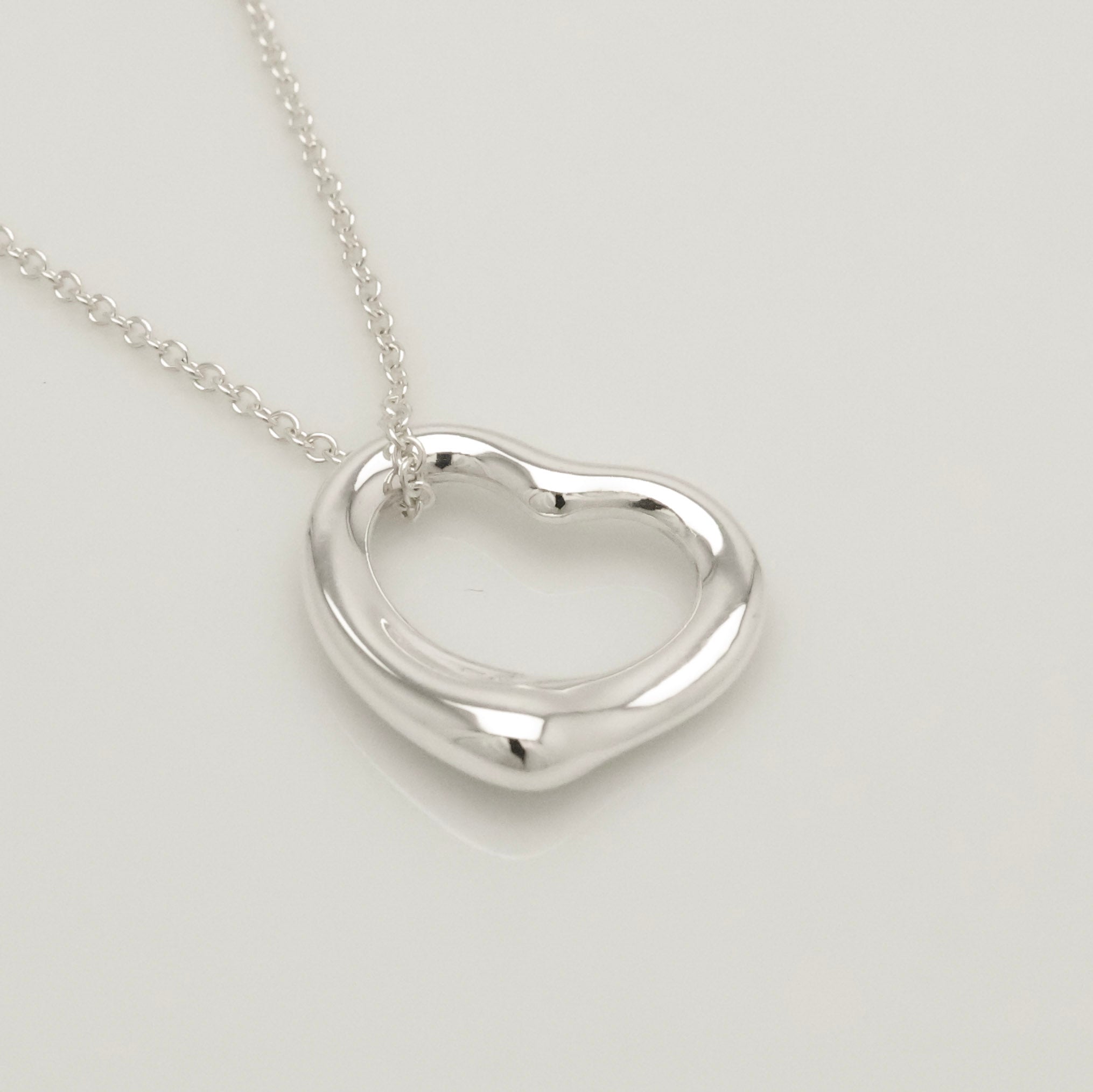 TIFFANY&Co. オープンハート 15mm エルサペレッティ ネックレス AG925