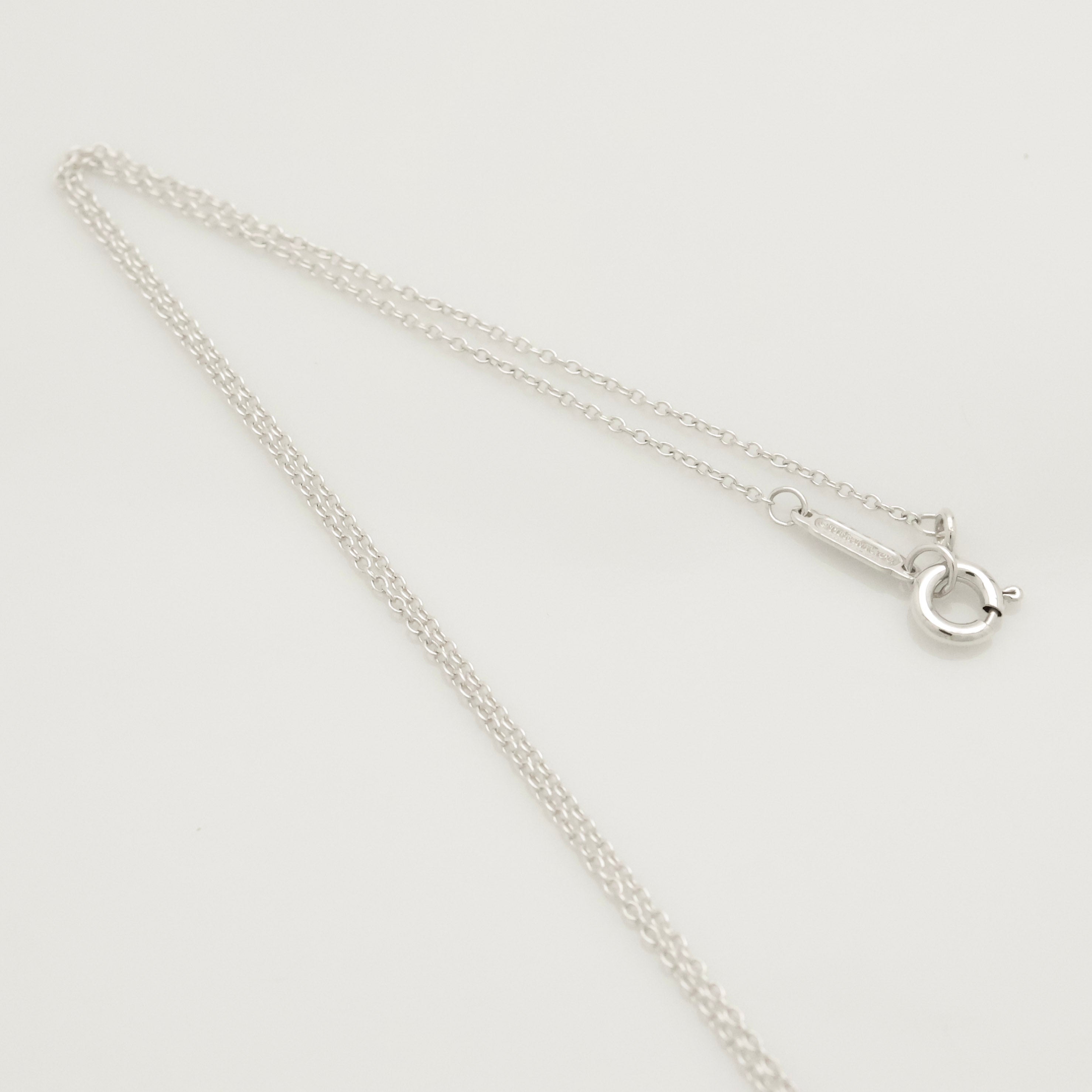 TIFFANY&Co. ノーツ バー 1P ダイヤモンド ネックレス AG925