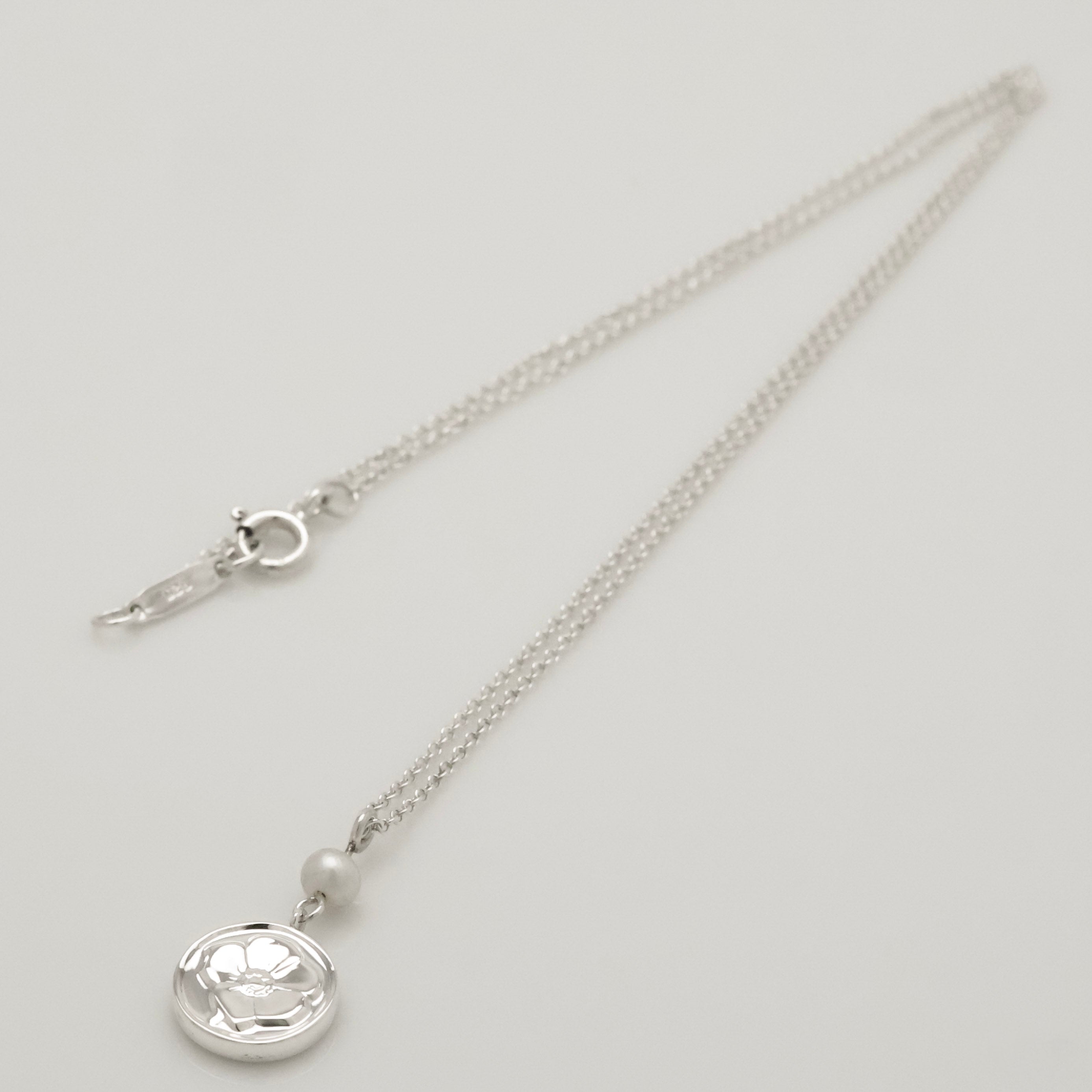 TIFFANY&Co. ネイチャー ローズ フラワー パール ネックレス AG925