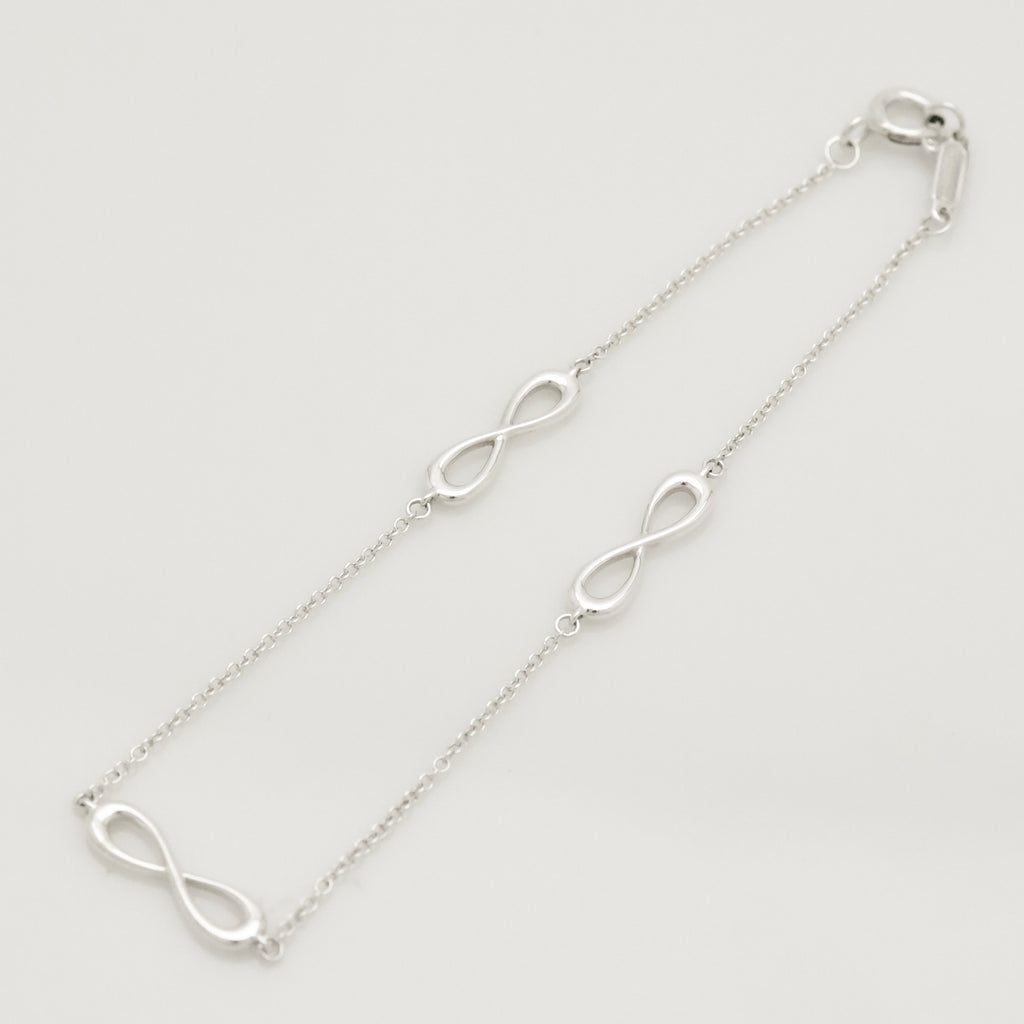 TIFFANY&Co. 3連 トリプル インフィニティ エンドレス ブレスレット AG925