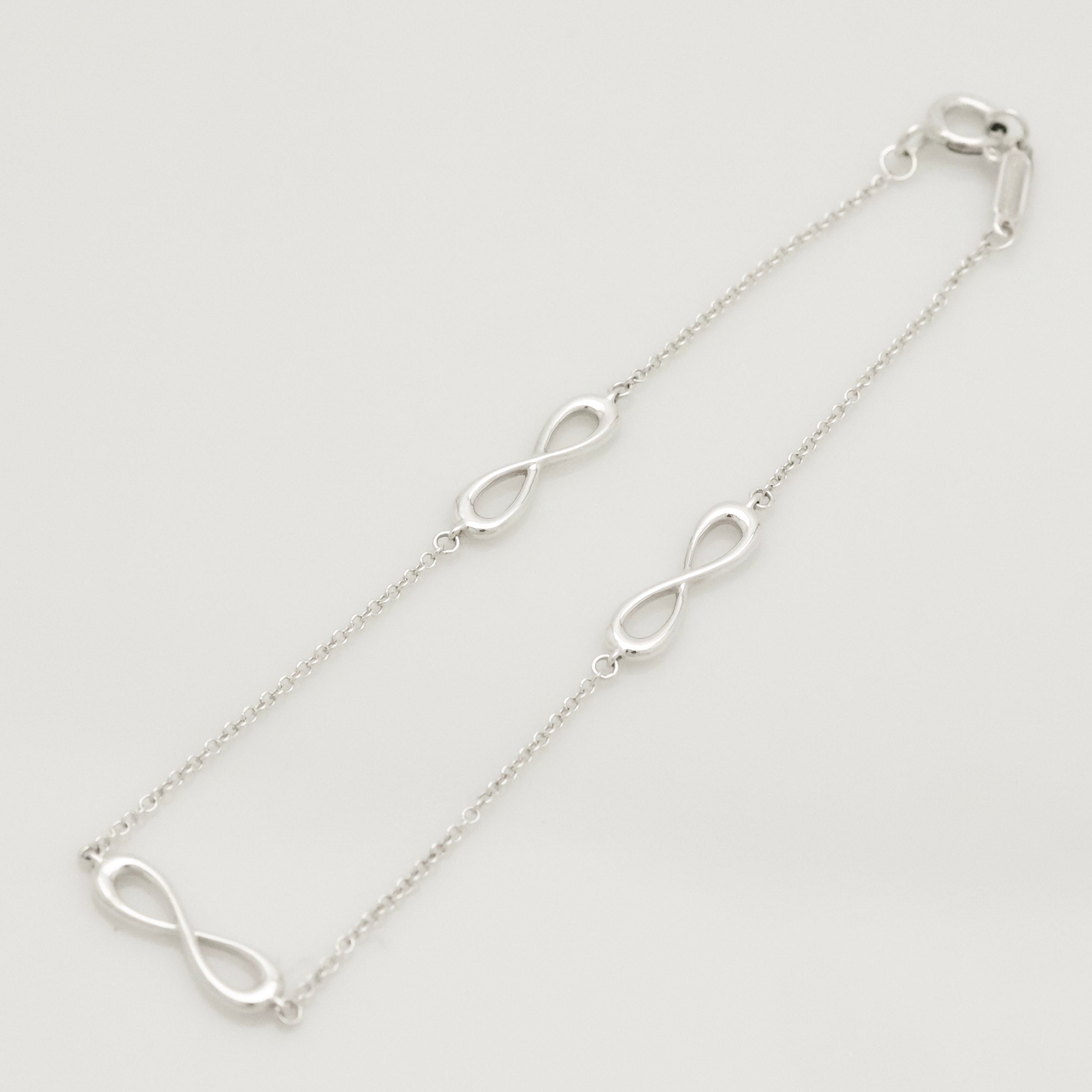 TIFFANY&Co. 3連 トリプル インフィニティ エンドレス ブレスレット AG925