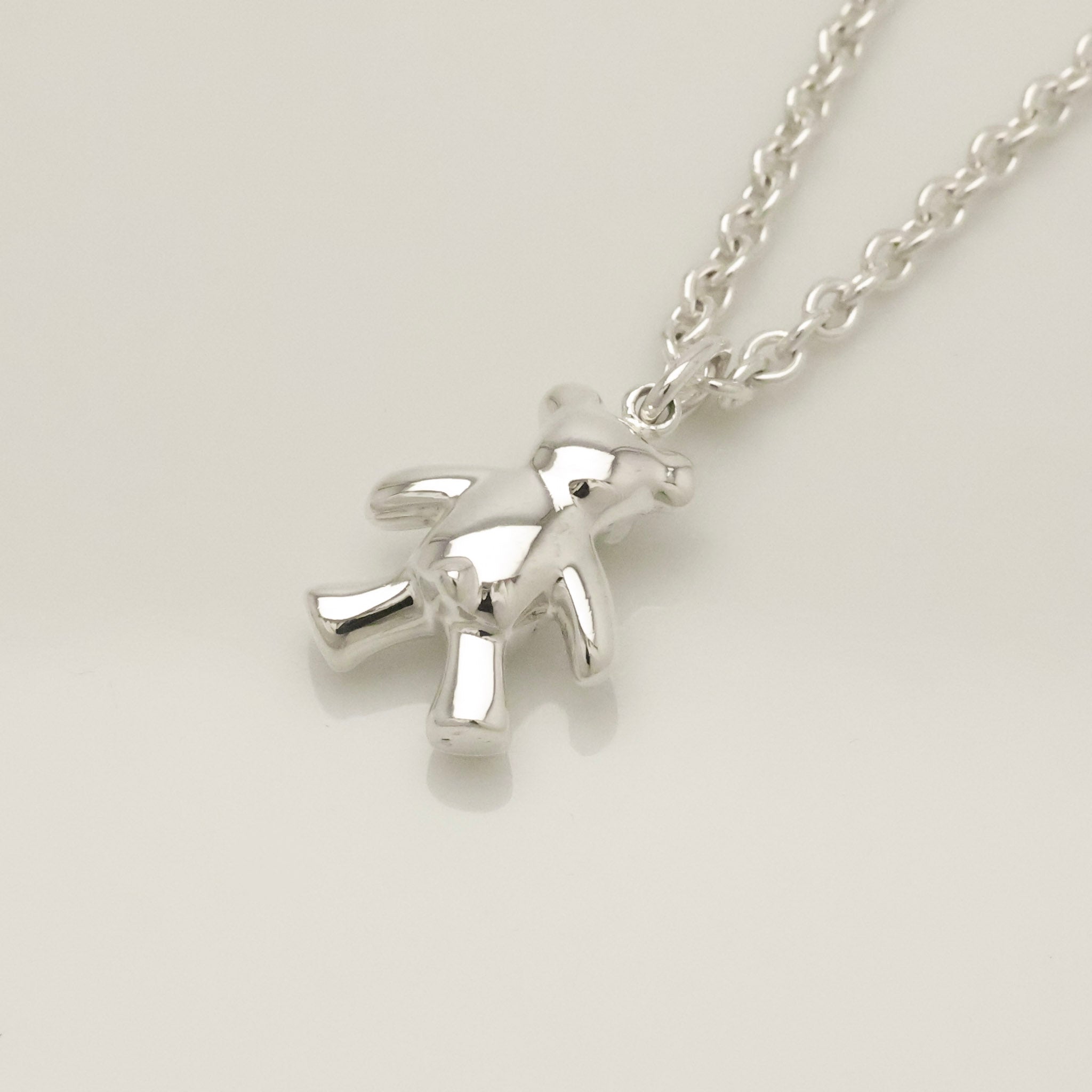 Tiffany & Co. Teddy Bear Pendant Necklace Sterling Silver 925 