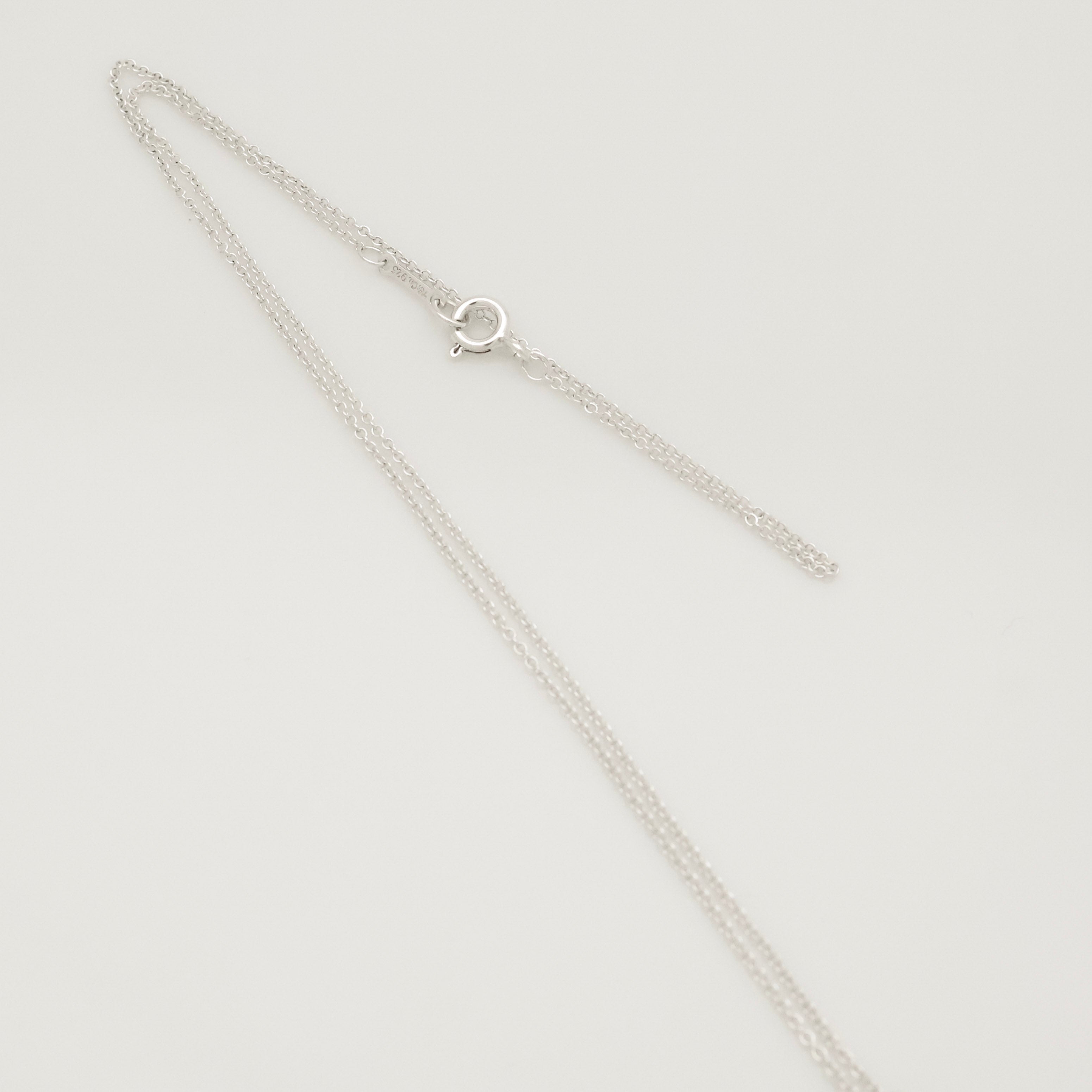 Tiffany & Co. Crown of Heart Diamond Pendant Necklace Sterling Silver 925