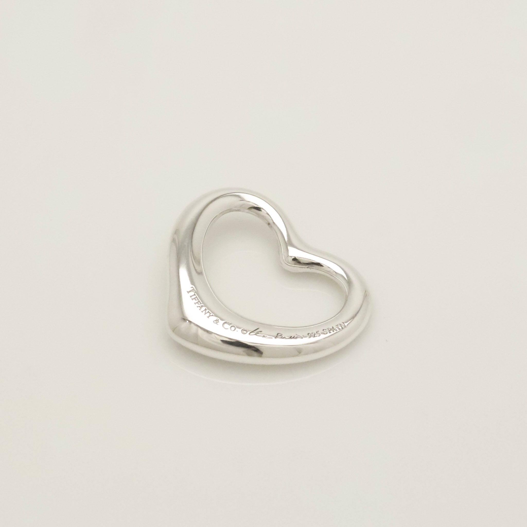 TIFFANY&Co. オープンハート 22mm 1P ダイヤモンド エルサペレッティ チャーム AG925