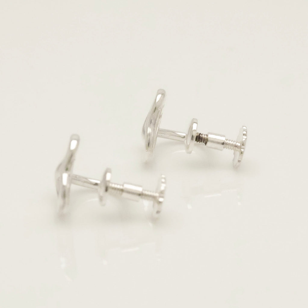 Tiffany & Co. Peretti Open Heart Screw back Earrings Sterling Silver 925