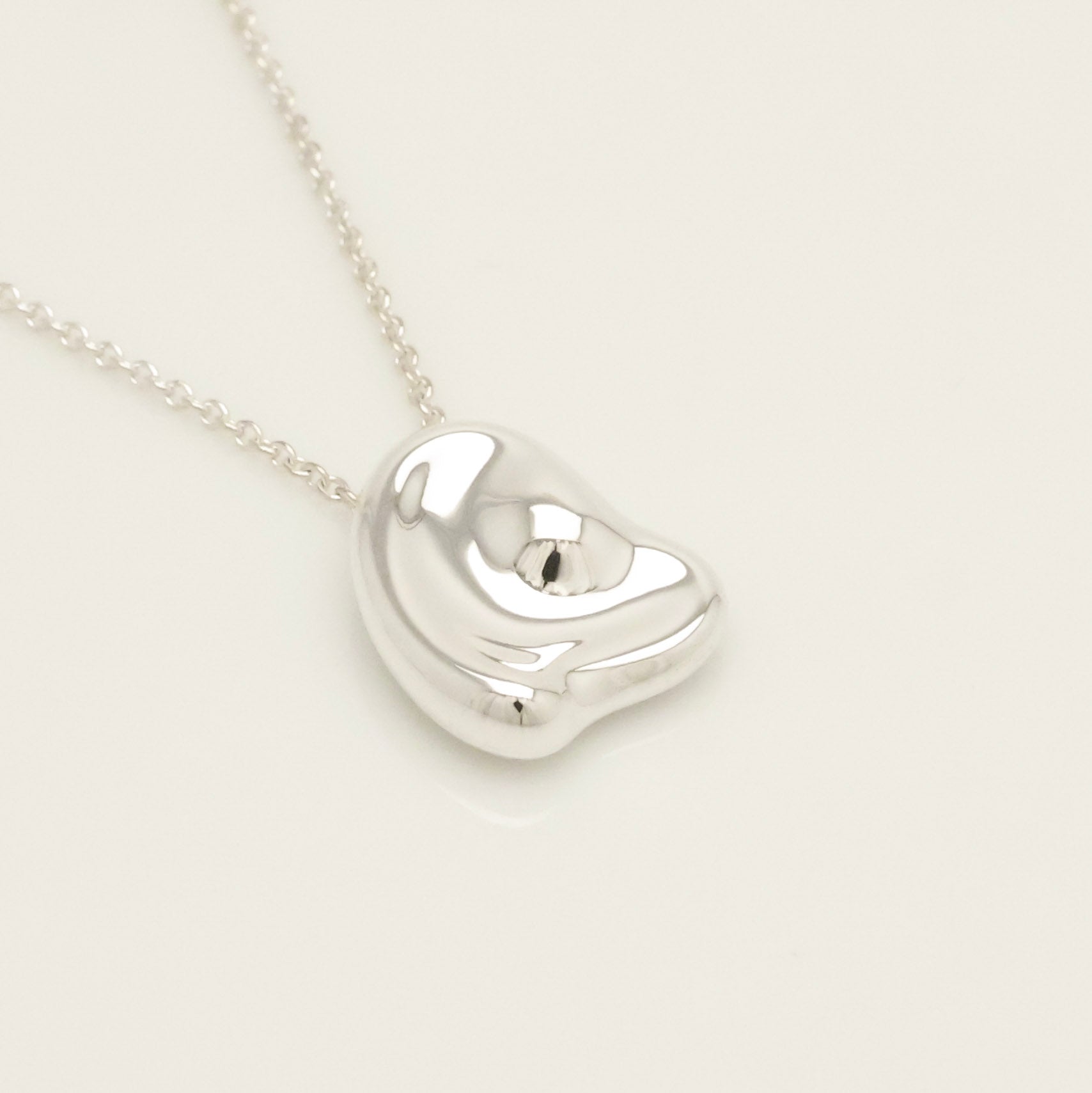  Tiffany & Co. Full Heart Pendant Necklace Sterling Silver 925