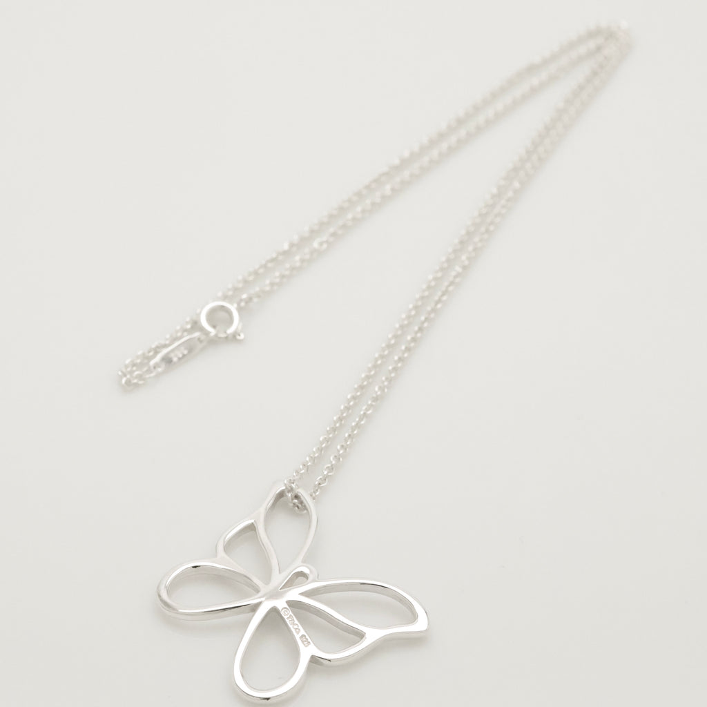 TIFFANY&Co. オープン バタフライ 蝶 ネックレス AG925