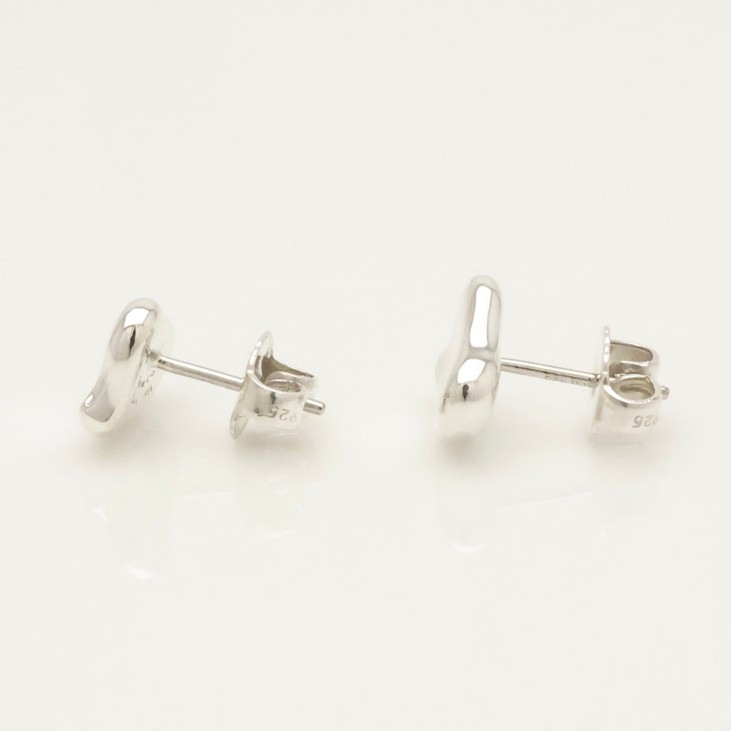 Tiffany & Co. Elsa Peretti Full Heart Stud Earrings Sterling Silver 925 