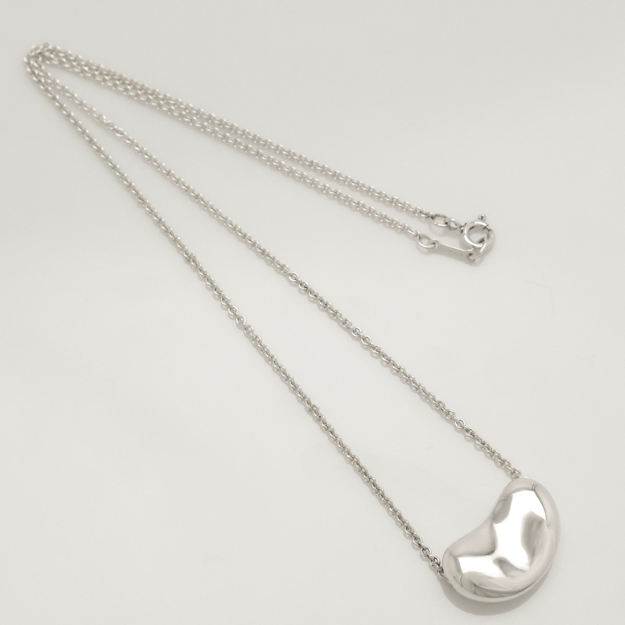  Tiffany & Co. Peretti Large  Bean Necklace  Sterling Silver 925 