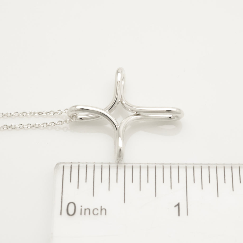  Tiffany & Co. Infinity Cross Necklace Pendant  Sterling Silver 925 