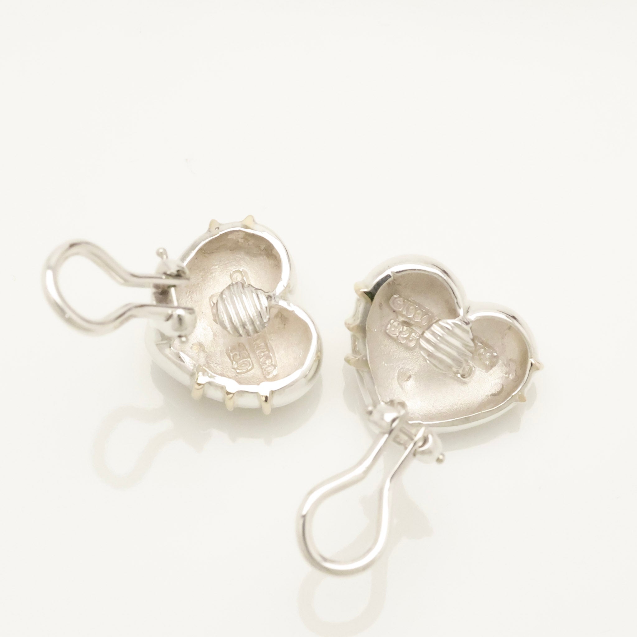 TIFFANY&Co. ハート アロー キューピット コンビ クリップ ピアス AG925 AU750