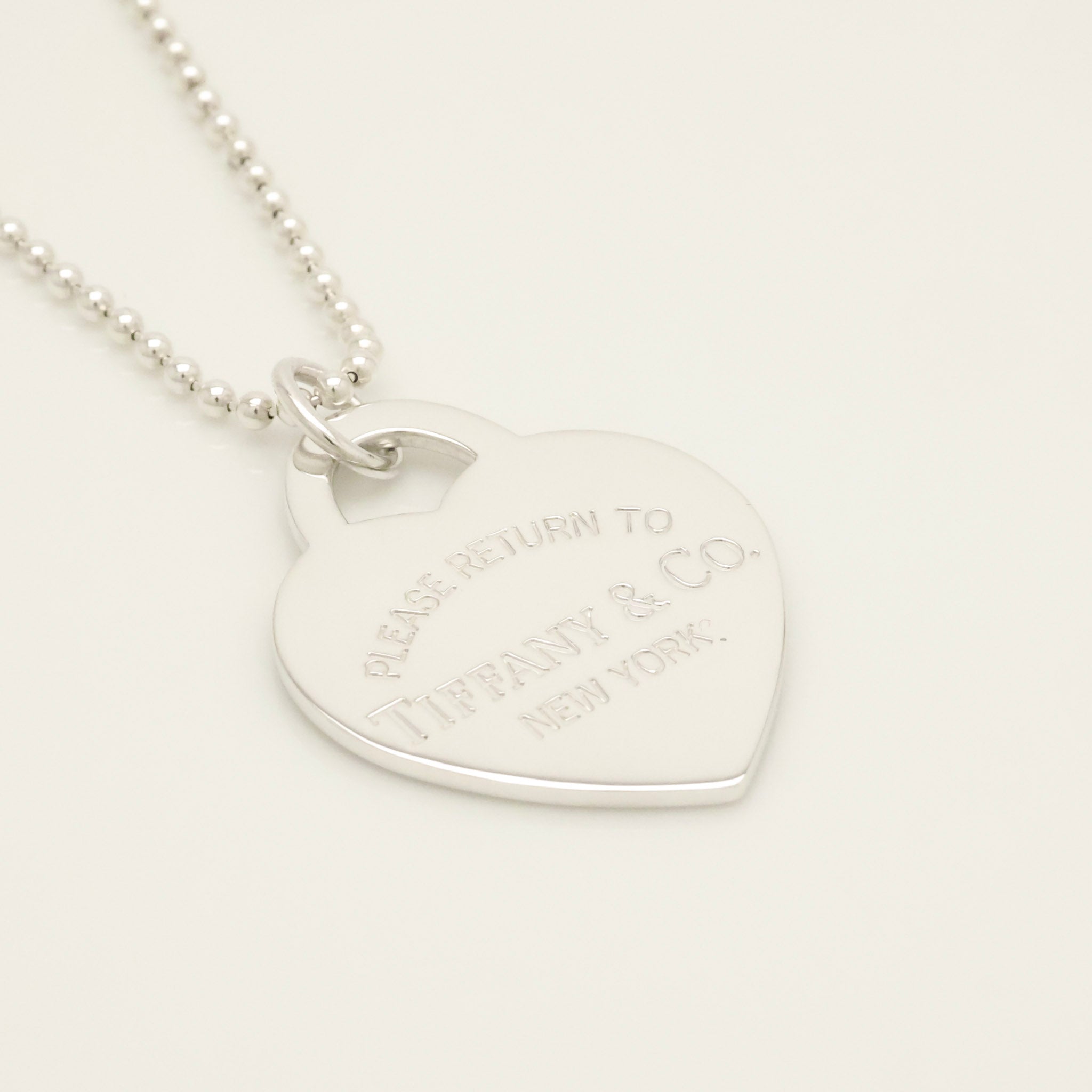 TIFFANY&Co. リターントゥ ティファニー ラージ ハート タグ ボール チェーン ネックレス AG925