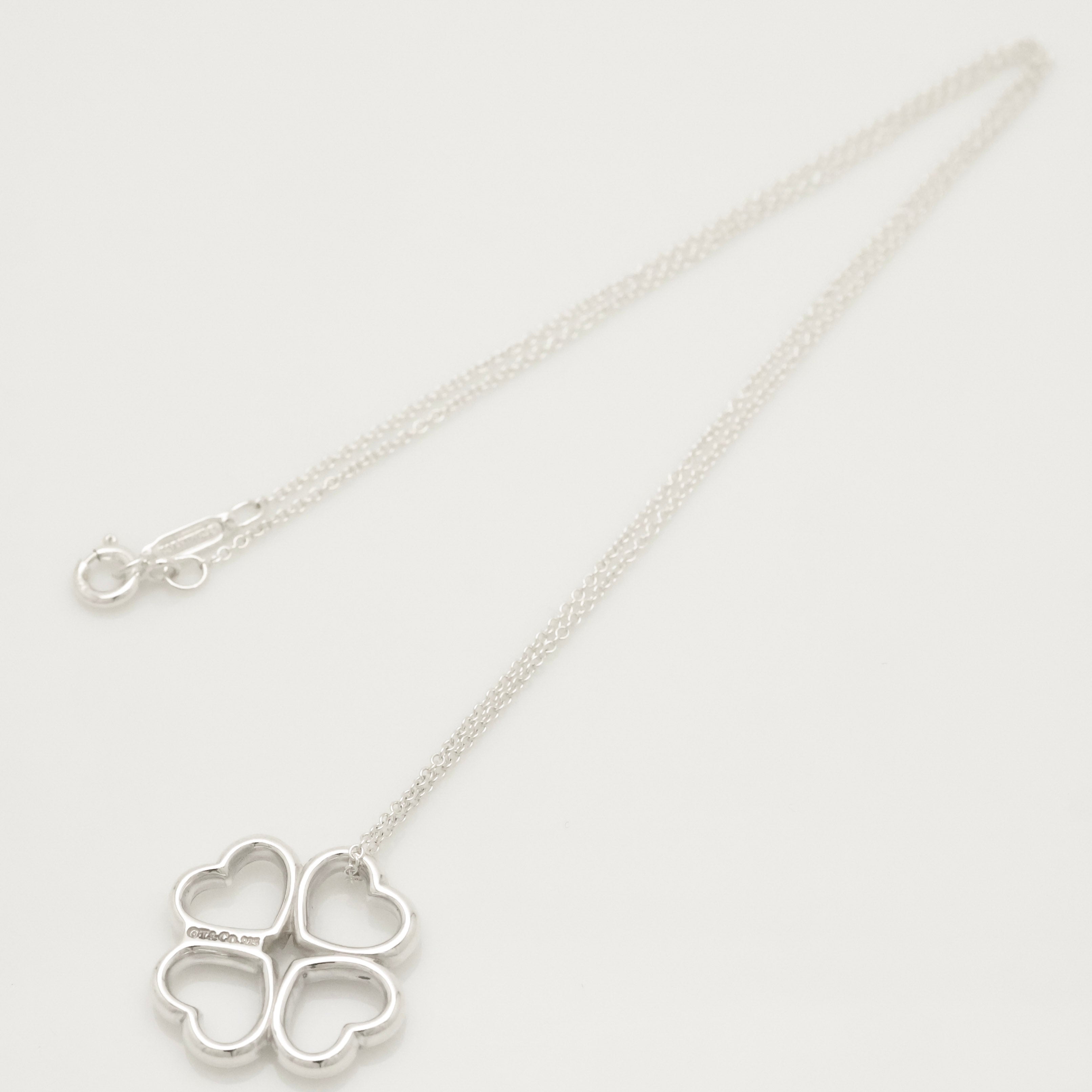 TIFFANY&Co. クローバー ハート ネックレス AG925