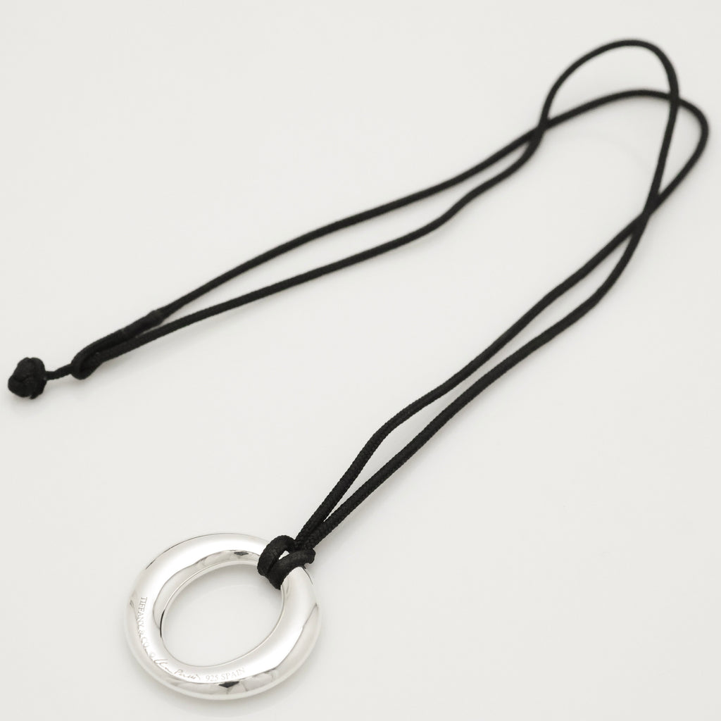  Tiffany & Co. Seviana Silk Cord Necklace Sterling Silver 925