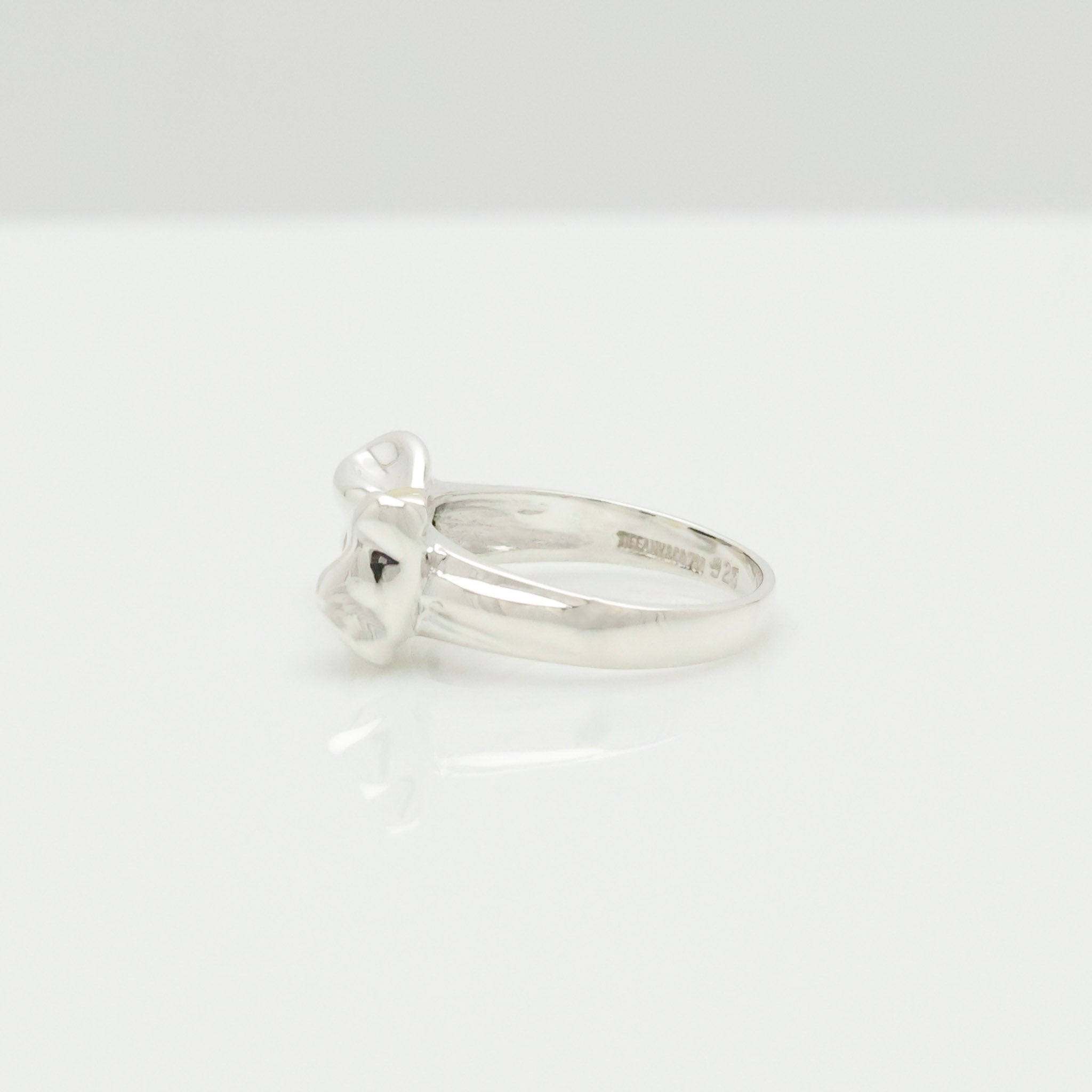 TIFFANY&Co. リボン コンビ リング 11号 AG925 AU750