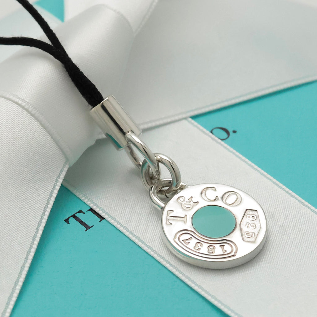 TIFFANY&Co. 1837 ロゴ ラウンド サークル ブルー エナメル ストラップ AG925