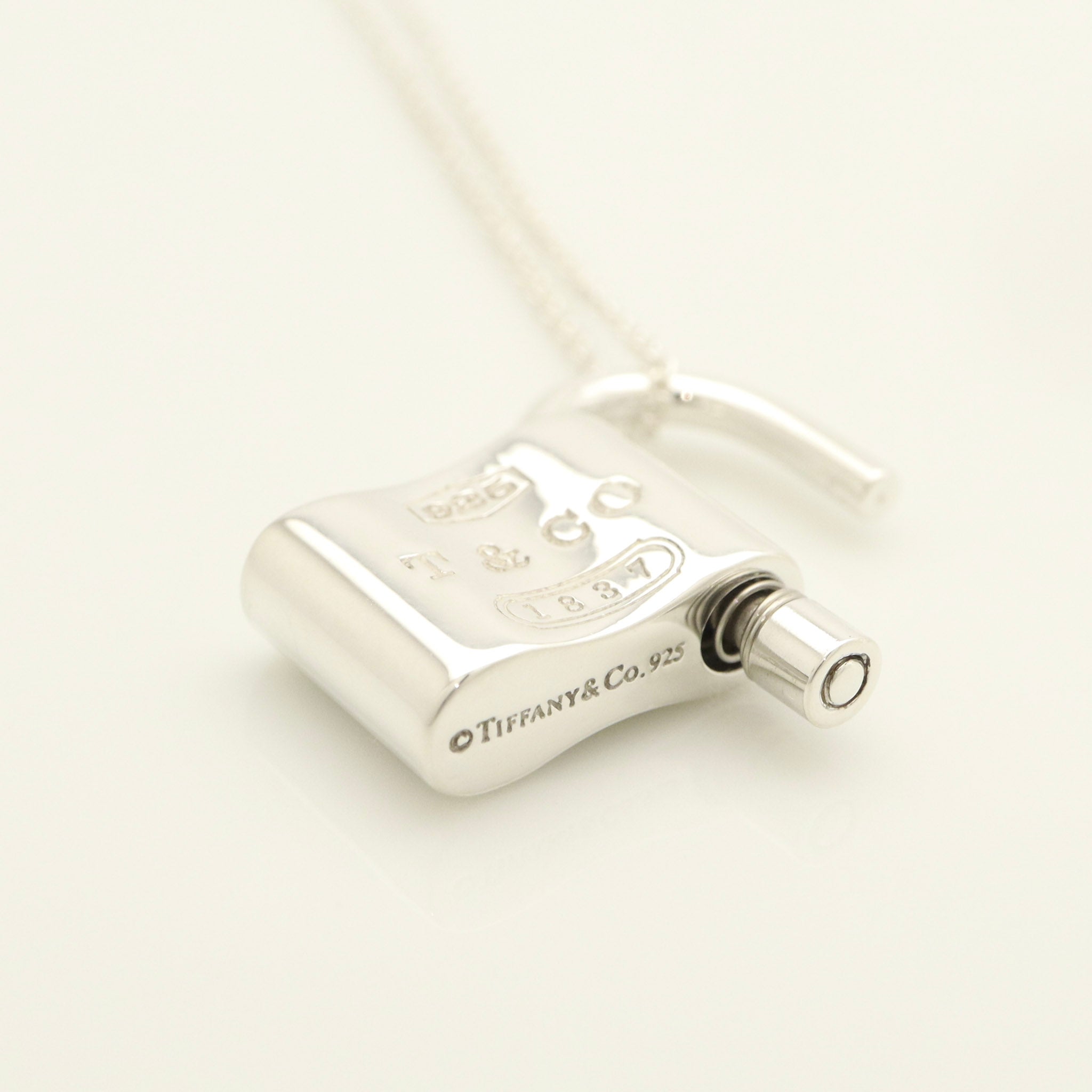 Tiffany & Co 1837 Padlock Necklace Pendant Sterling Silver 925