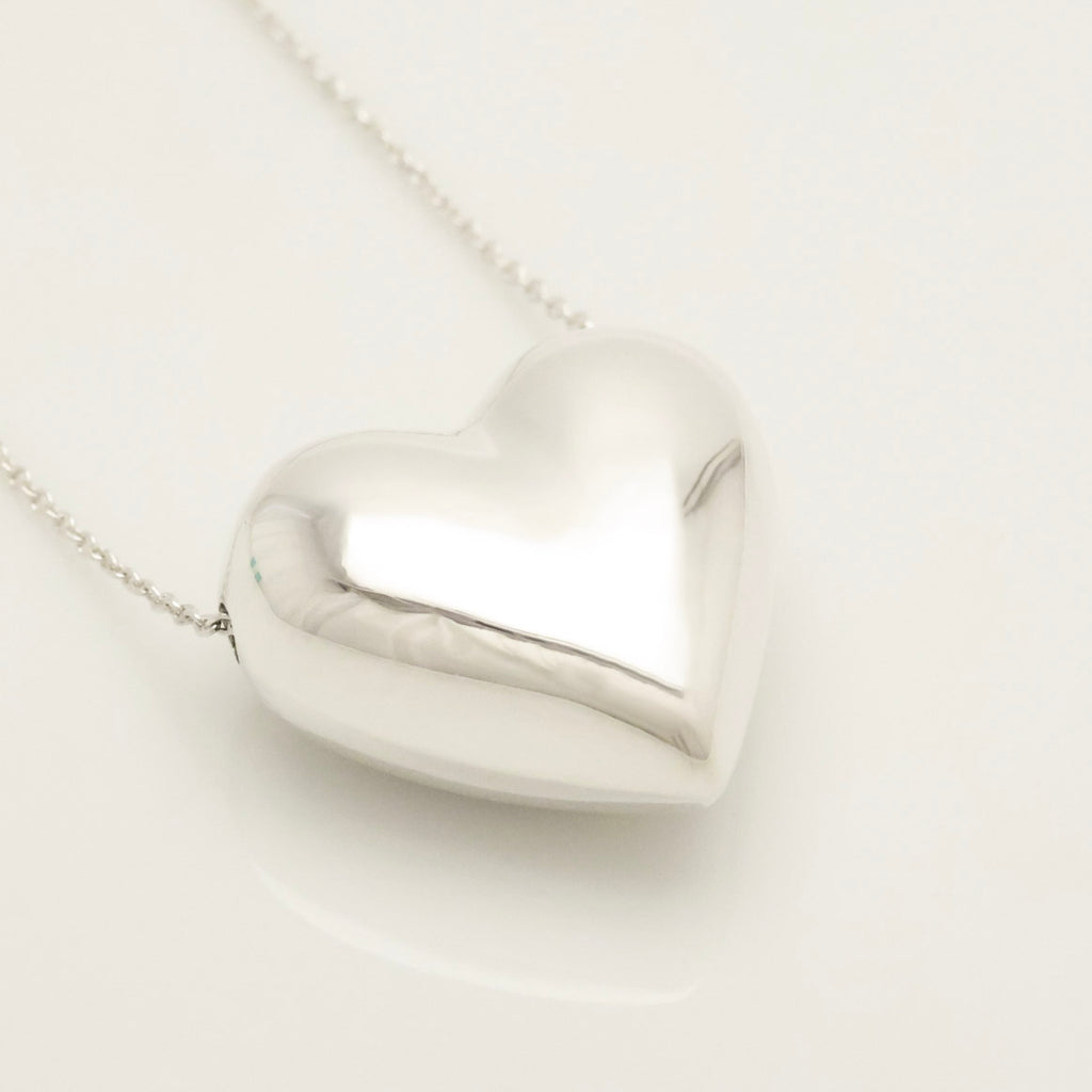 Tiffany & Co. Pinched Heart Pendant Necklace Sterling Silver 925