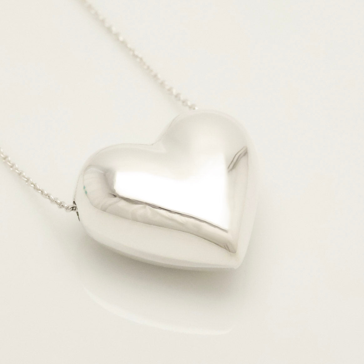 Tiffany & Co. Pinched Heart Pendant Necklace Sterling Silver 925