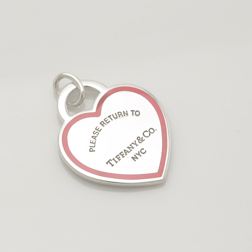 TIFFANY&Co. リターントゥ ティファニー ハート タグ ピンク エナメル チャーム AG925