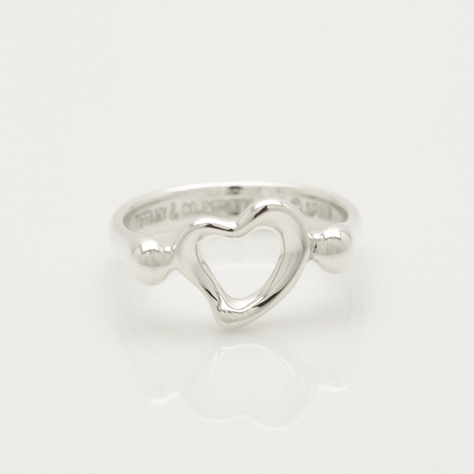 TIFFANY&Co.  ミニ オープンハート エルサペレッティ リング 17号 AG925