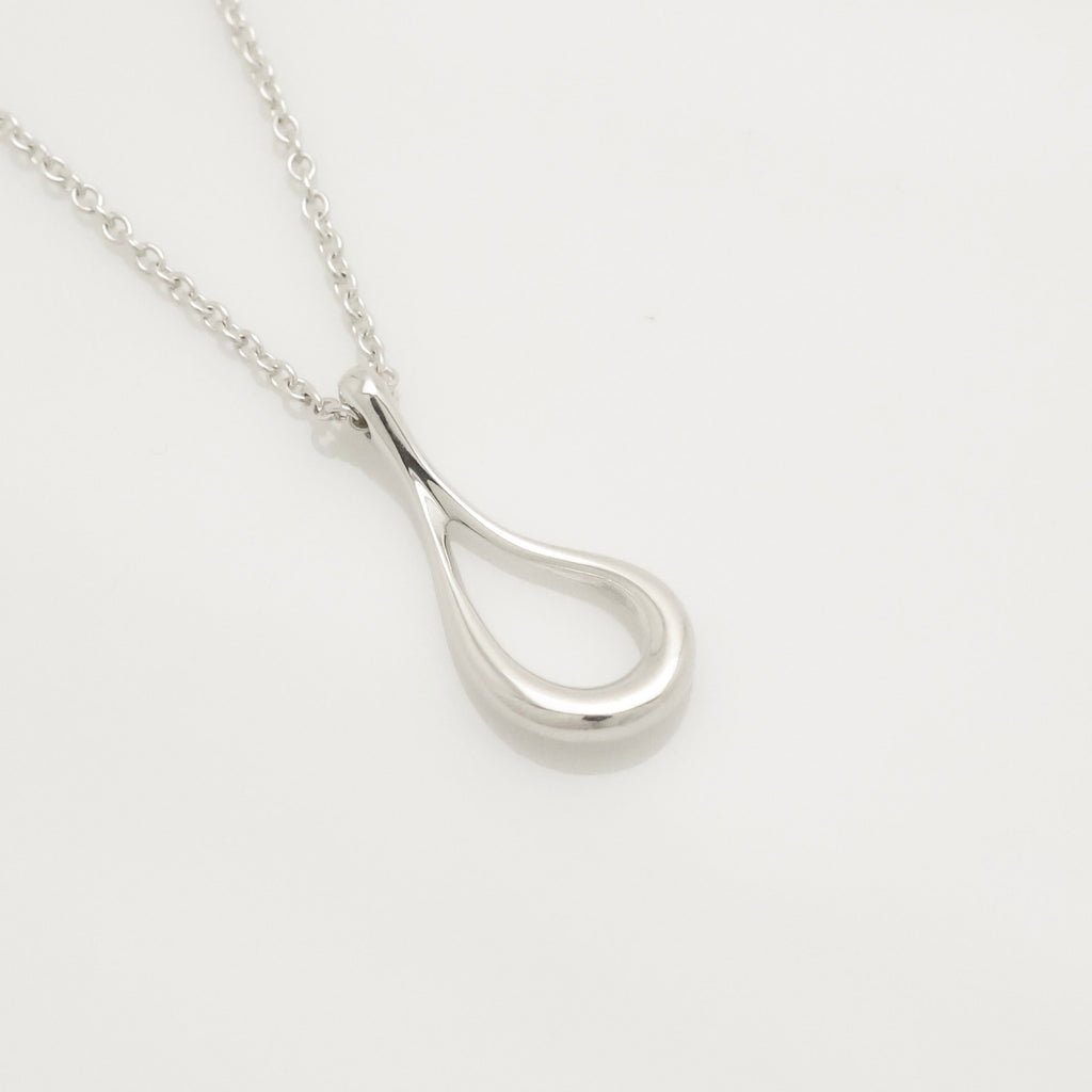  Tiffany & Co. Open Teardrop Necklace Pendant Sterling Silver 925 