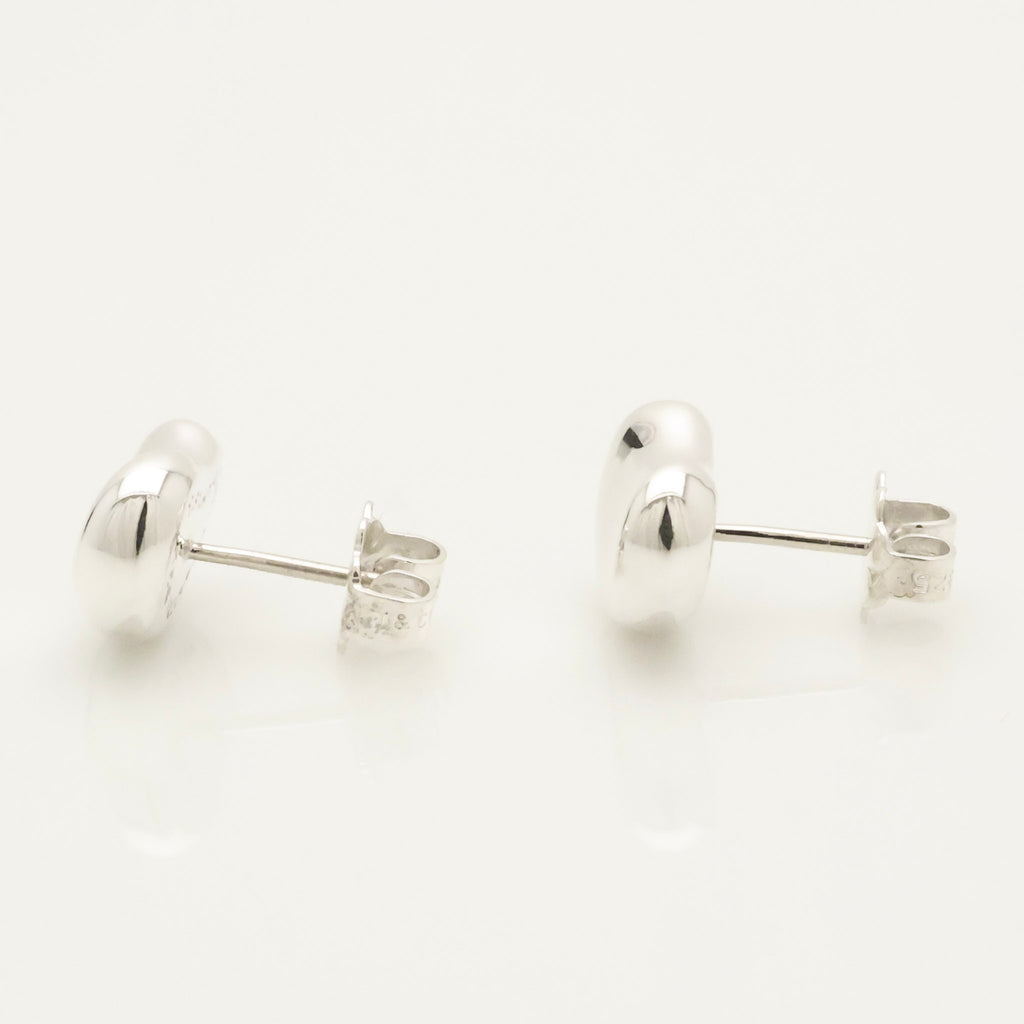 Tiffany & Co. Elsa Peretti Bean Design Earrings Sterling Silver 925