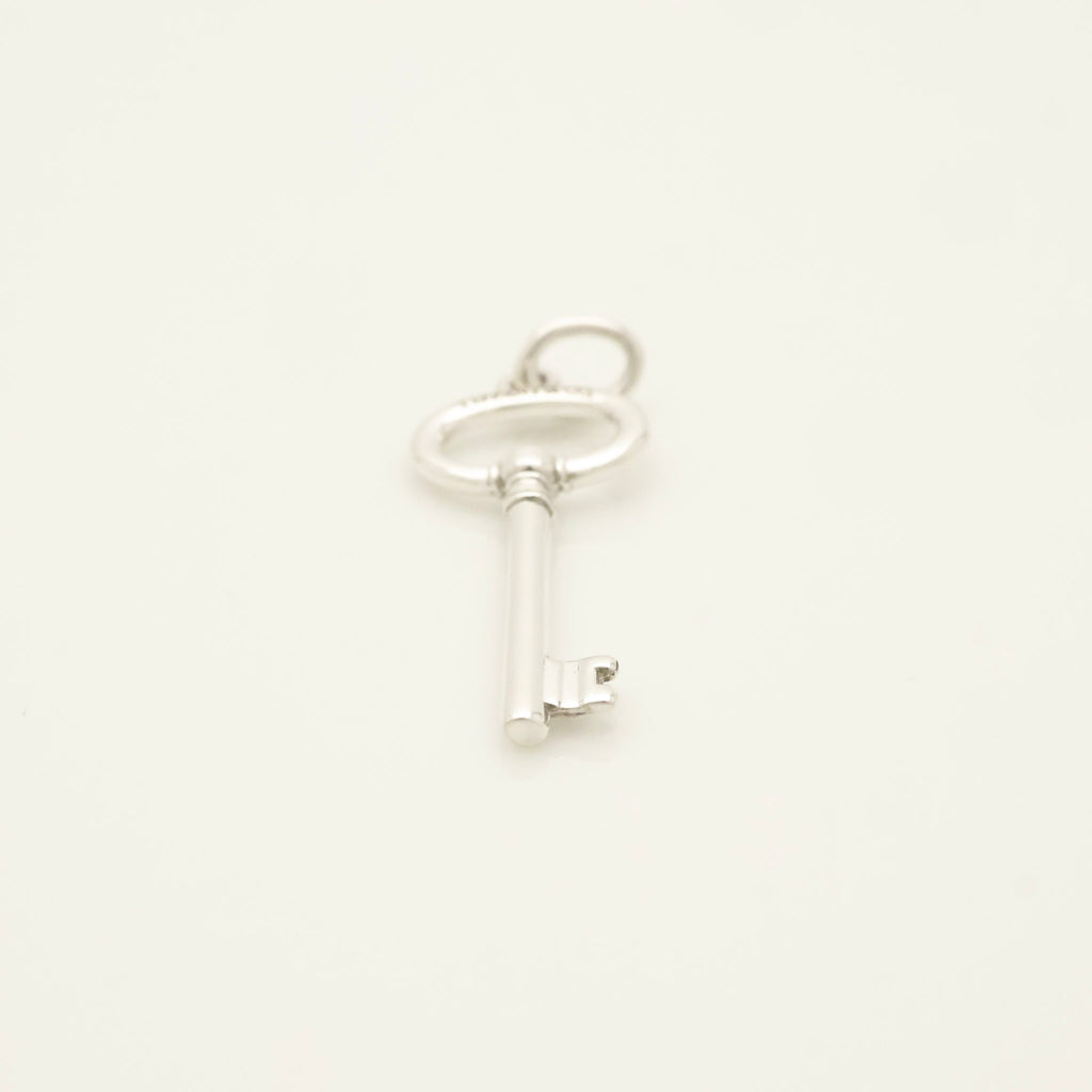 Tiffany & Co. Oval Key Pendant Charm Sterling  Sterling Silver 925