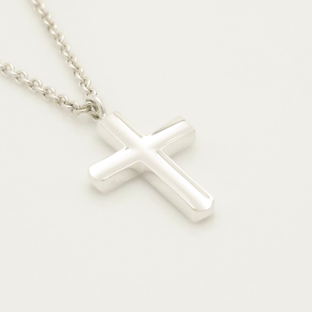  Tiffany & Co. Picasso Groove Cross Necklace Sterling Silver 925 