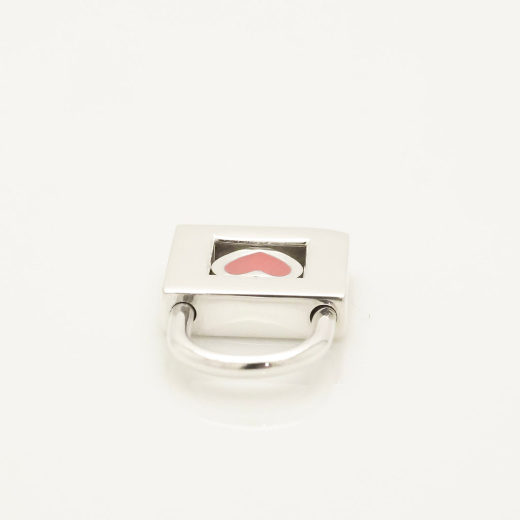 TIFFANY&Co. カデナ ロック レッド エナメル ハート ネックレス AG925