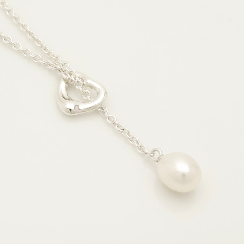 TIFFANY&Co. エルサ ペレッティ オープンハート ラリアット フレッシュウォーター パール ネックレス AG925