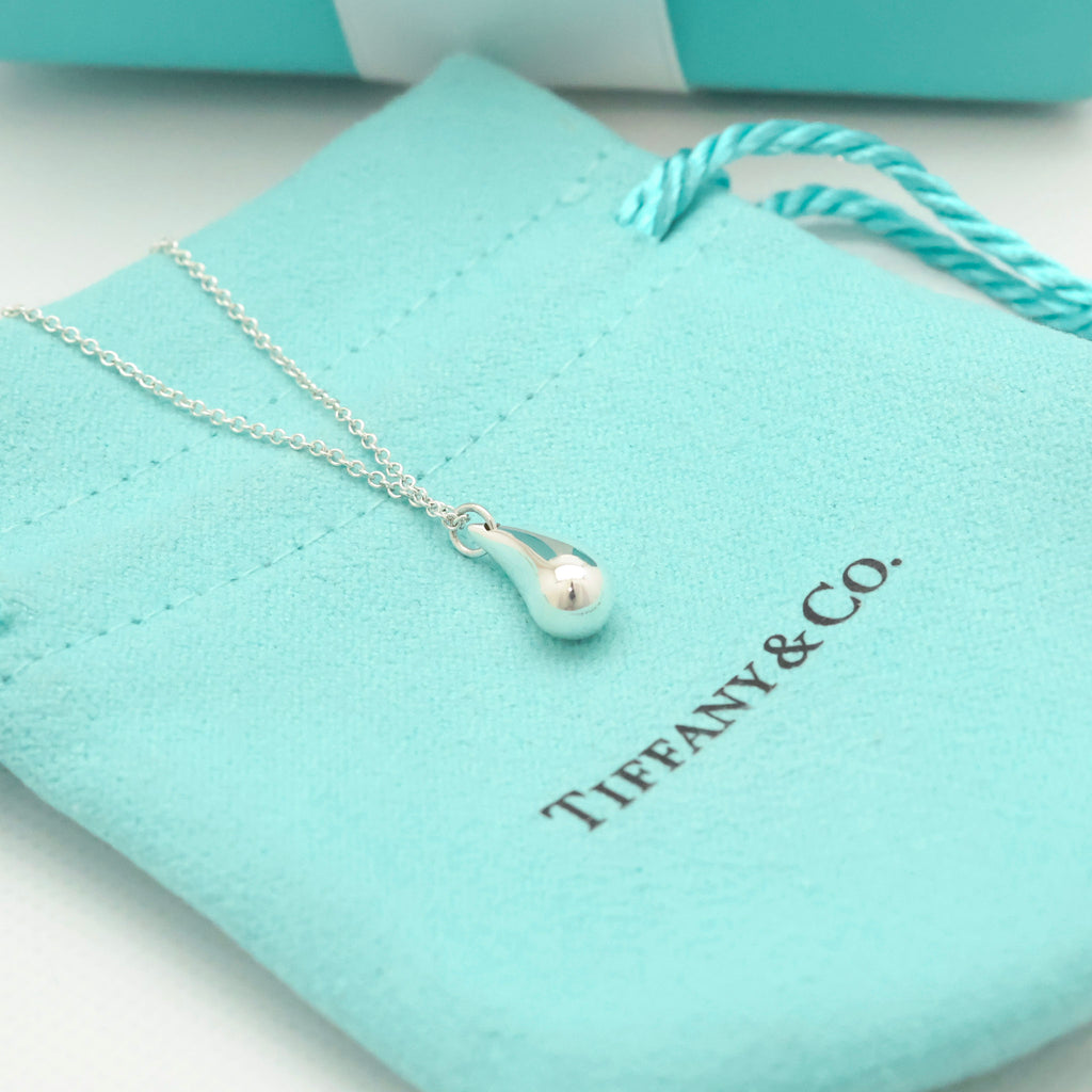 Tiffany & Co. Peretti Teardrop Necklace Pendant  Sterling Silver 925