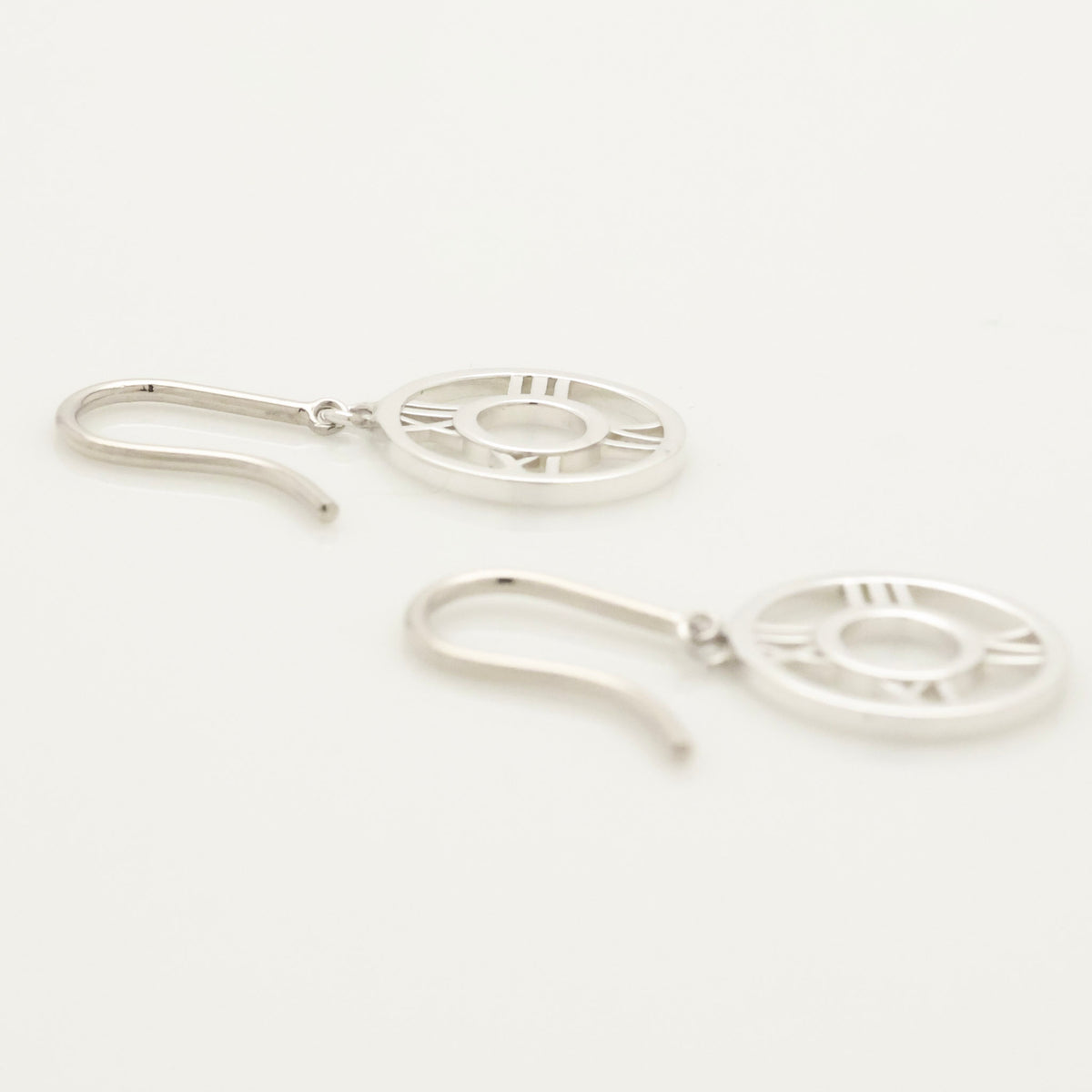 Tiffany & Co. Atlas Open Circle Dangle Hook Earrings Sterling Silver 925