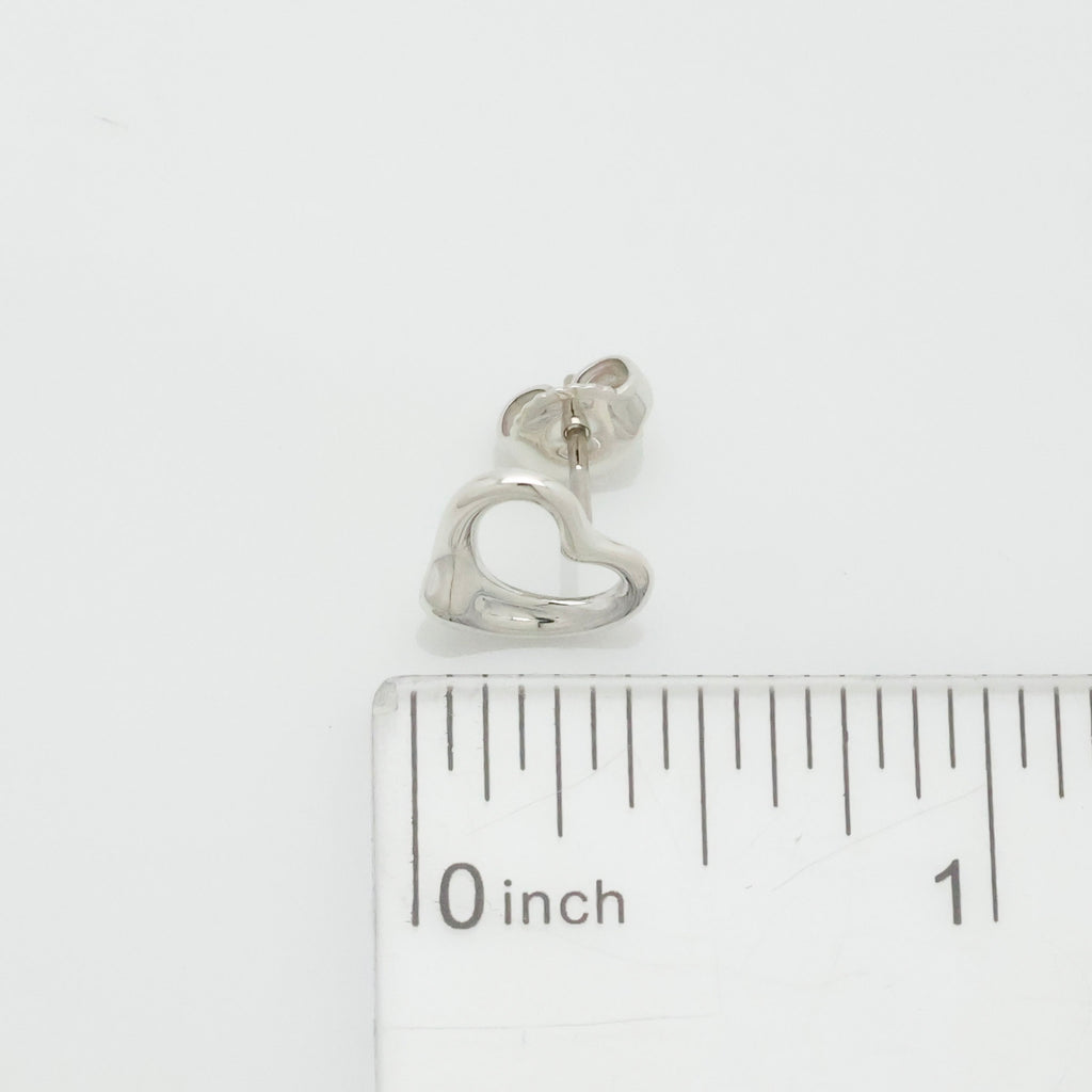 TIFFANY&Co.  オープンハート エルサペレッティ スタッド ピアス AG925