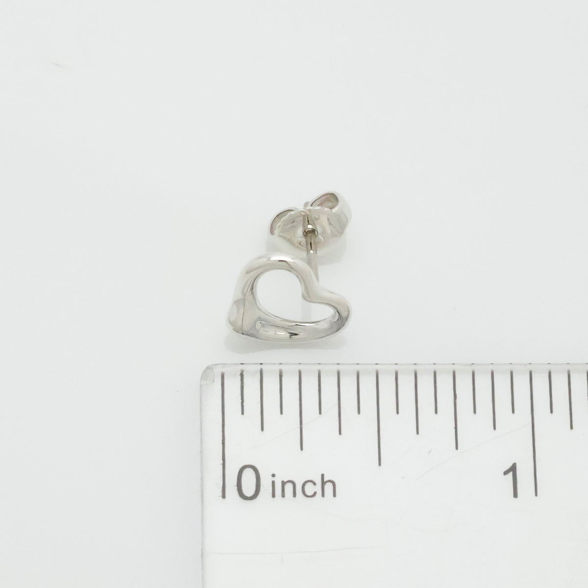 TIFFANY&Co.  オープンハート エルサペレッティ スタッド ピアス AG925